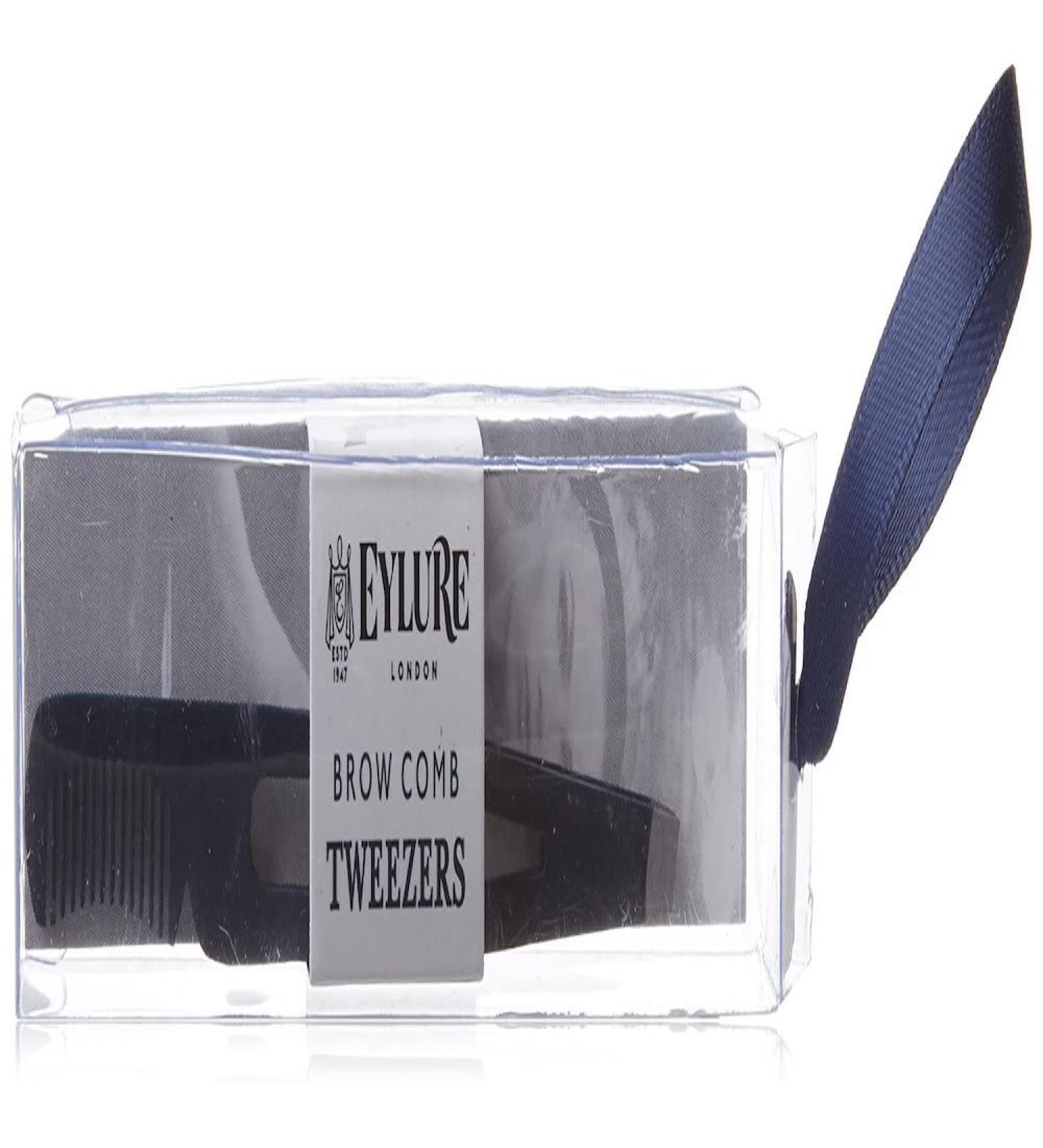 Eylure Brow and Lash Implement Slant Tip Tweezer with Comb