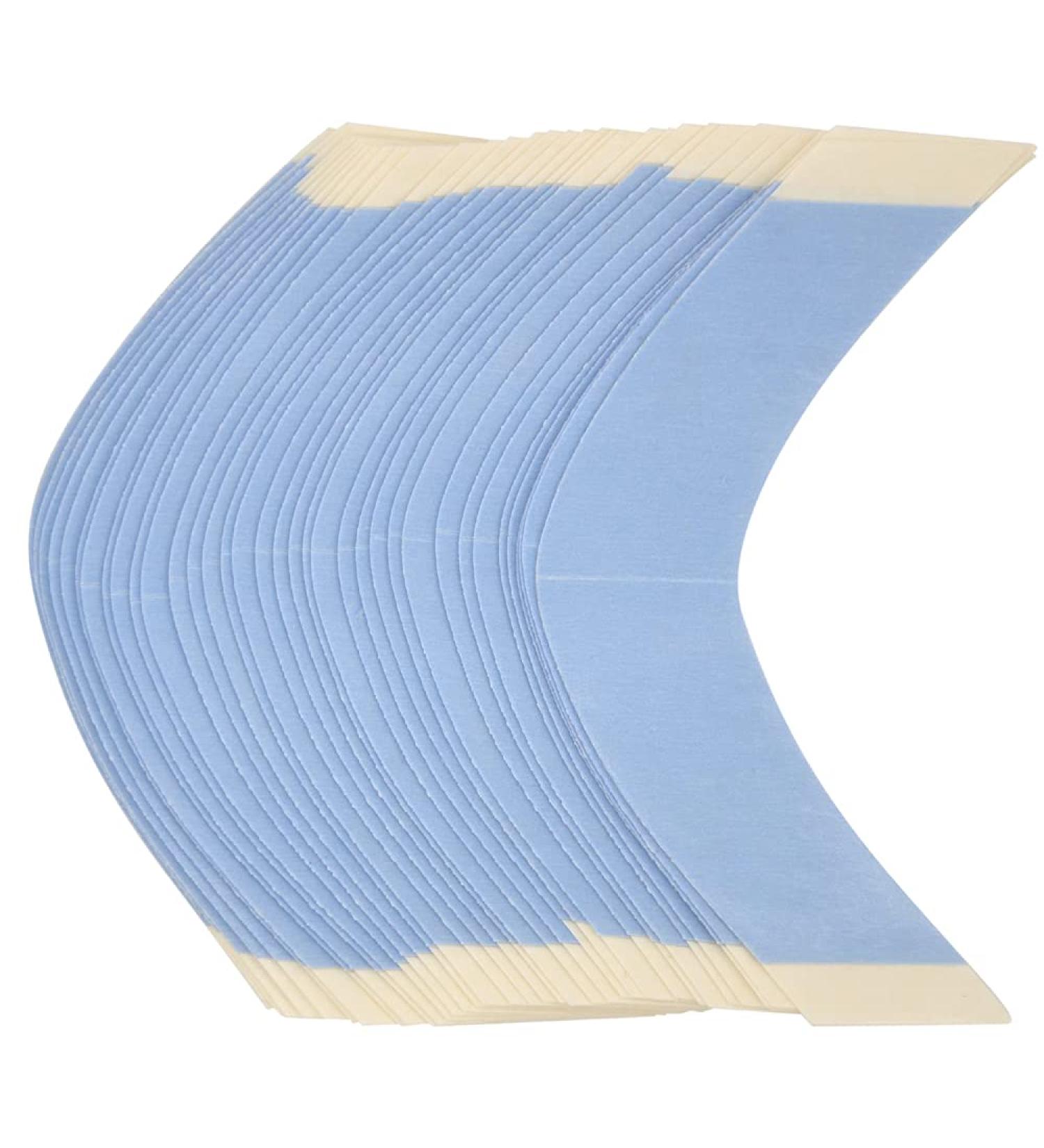 Wig Tape Strips 36 Pieces - Double Sided Clear Adhesive for Lace Wig Toupee - A Contour Shape - Buy Online on GoSupps.com