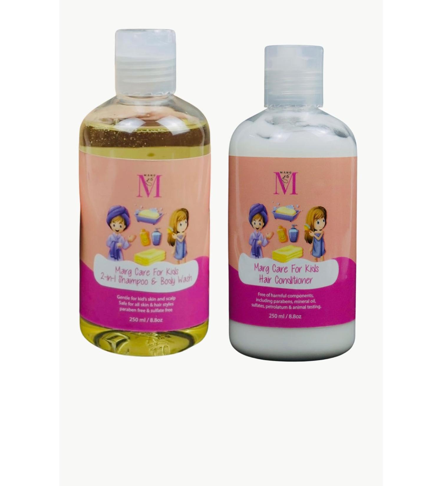 MARG CARE FOR KIDS kit de produits pour cheveux enfants. 2 en 1 (Champoing & gel) douche 250 ml apr s champoing 250 ml. - Buy Online on GoSupps.com