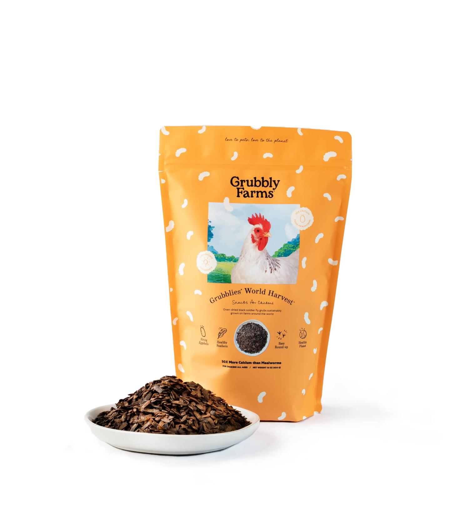 Grubblies Natural Grubs for Chickens - High Calcium Black Soldier Fly Larvae Supplement for Healthy Hens - Buy Online on GoSupps.com