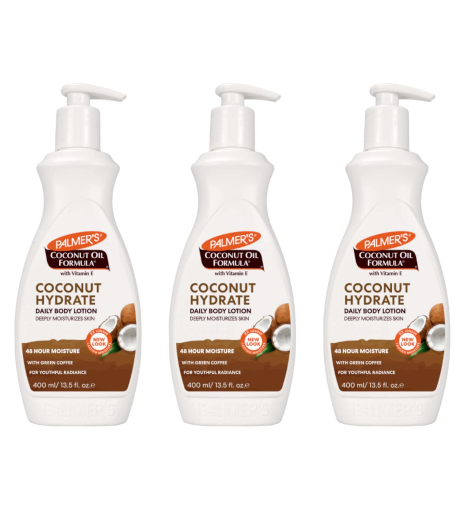Palmer's Coconut Oil Body Lotion 13.5oz Pump (3 Pack) - Nourishing Moisturizer for Soft Skin - International Shipping Available - Buy Online on GoSupps.com