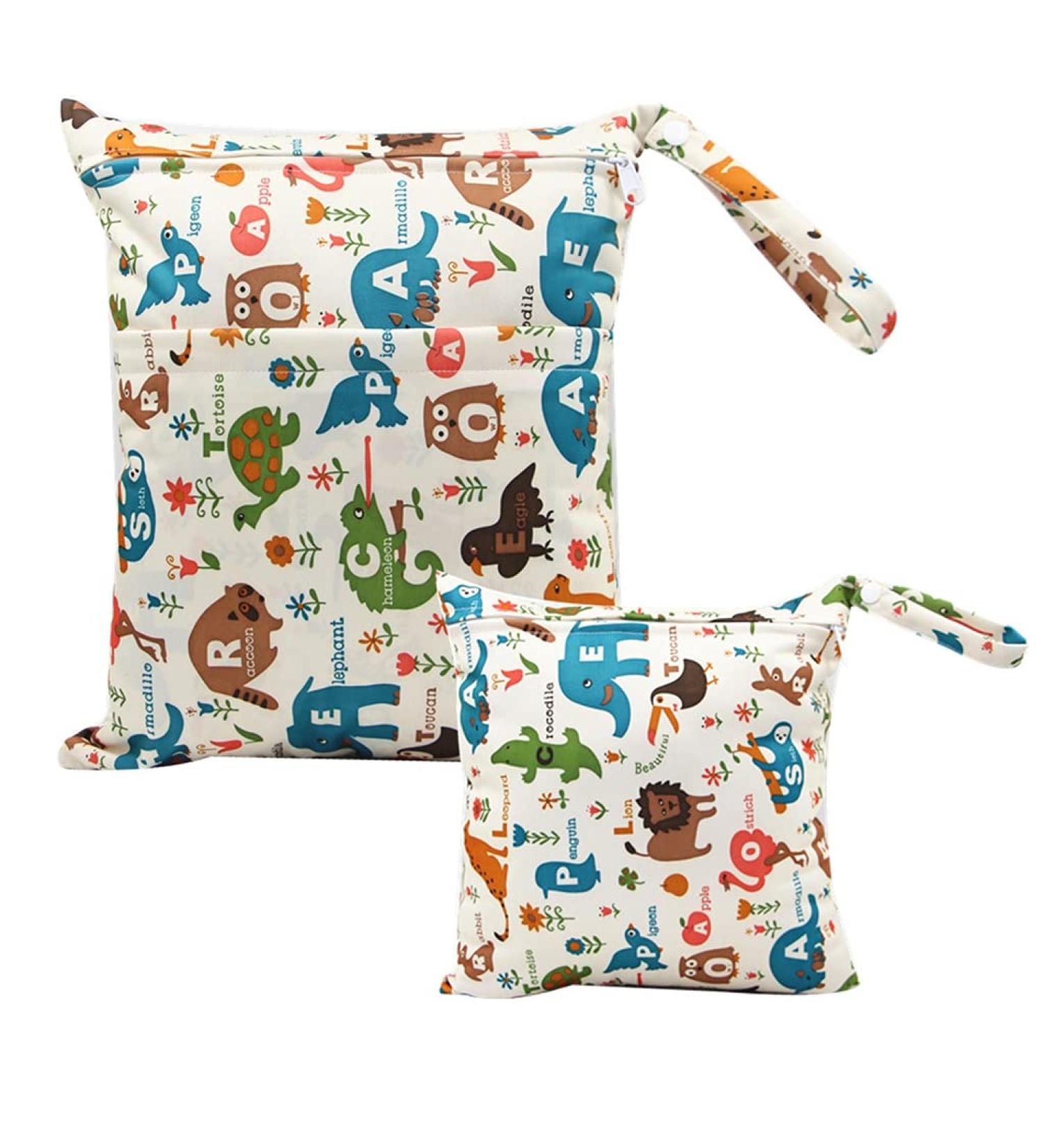 Egurs Diaper Bag Wetbag Large & Medium Eco-Friendly Animal & Plant Design | Perfect for On-the-Go Parents | International Shipping Available - Buy Online on GoSupps.com