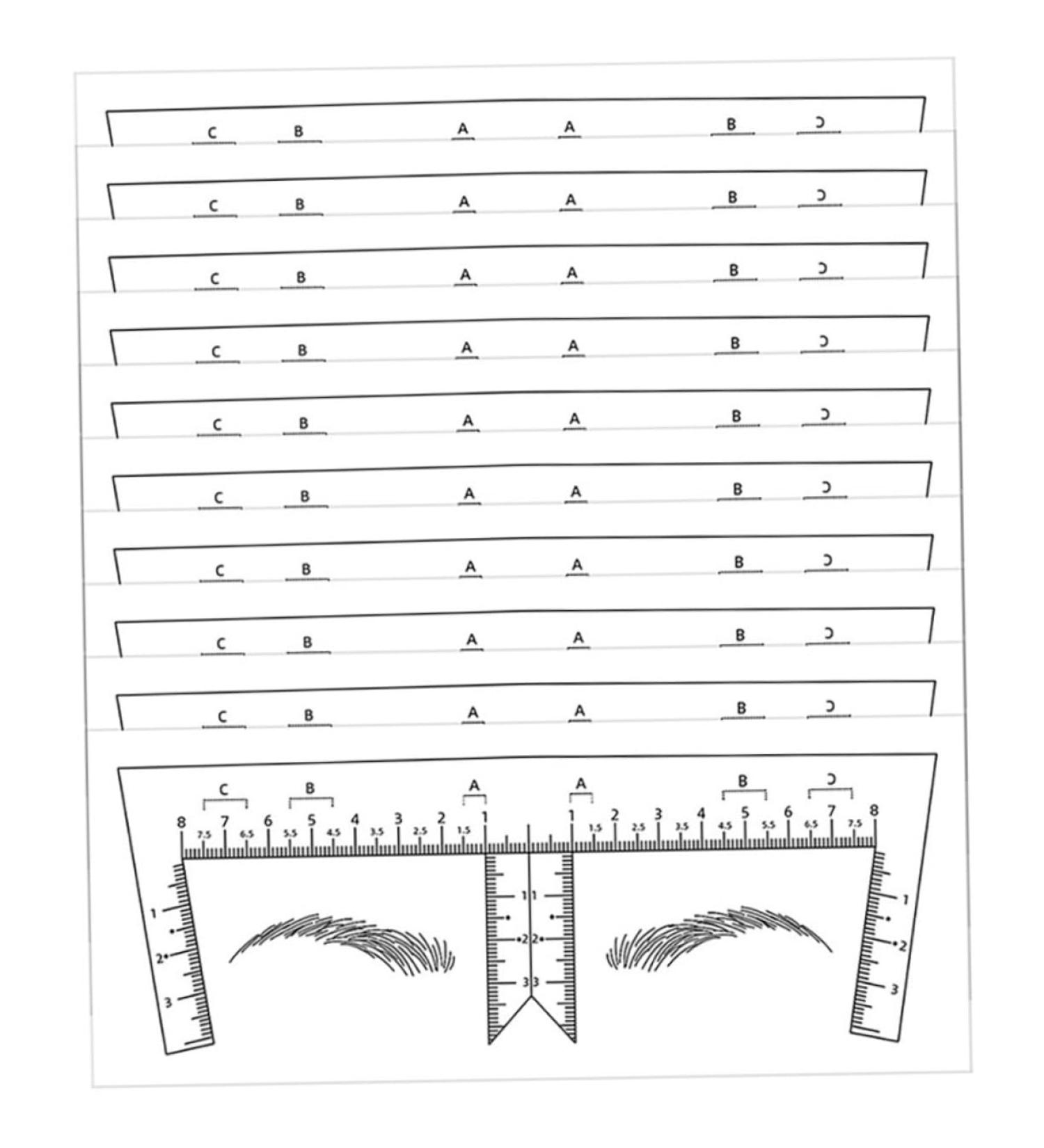 Hemoton 10pcs Tools Stickers Eyebrow Line for Measurement Makeup Eyebrow Mapper Positioning Ruler Disposable - Buy Online on GoSupps.com