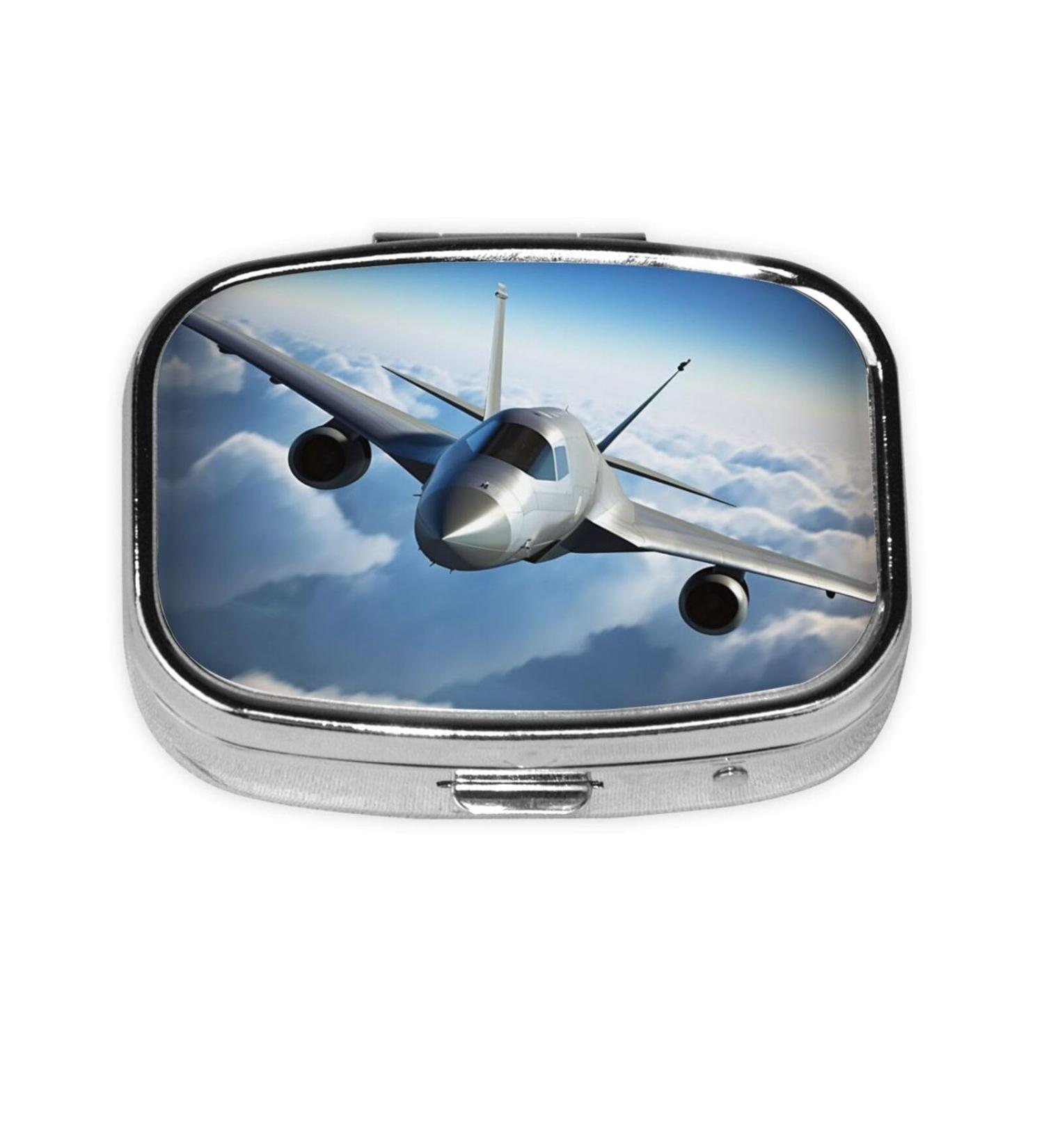 Flying Airplane Small Pill Case | Cute Travel Pill Organizer for Purse - Ideal Gift - Buy Online on GoSupps.com
