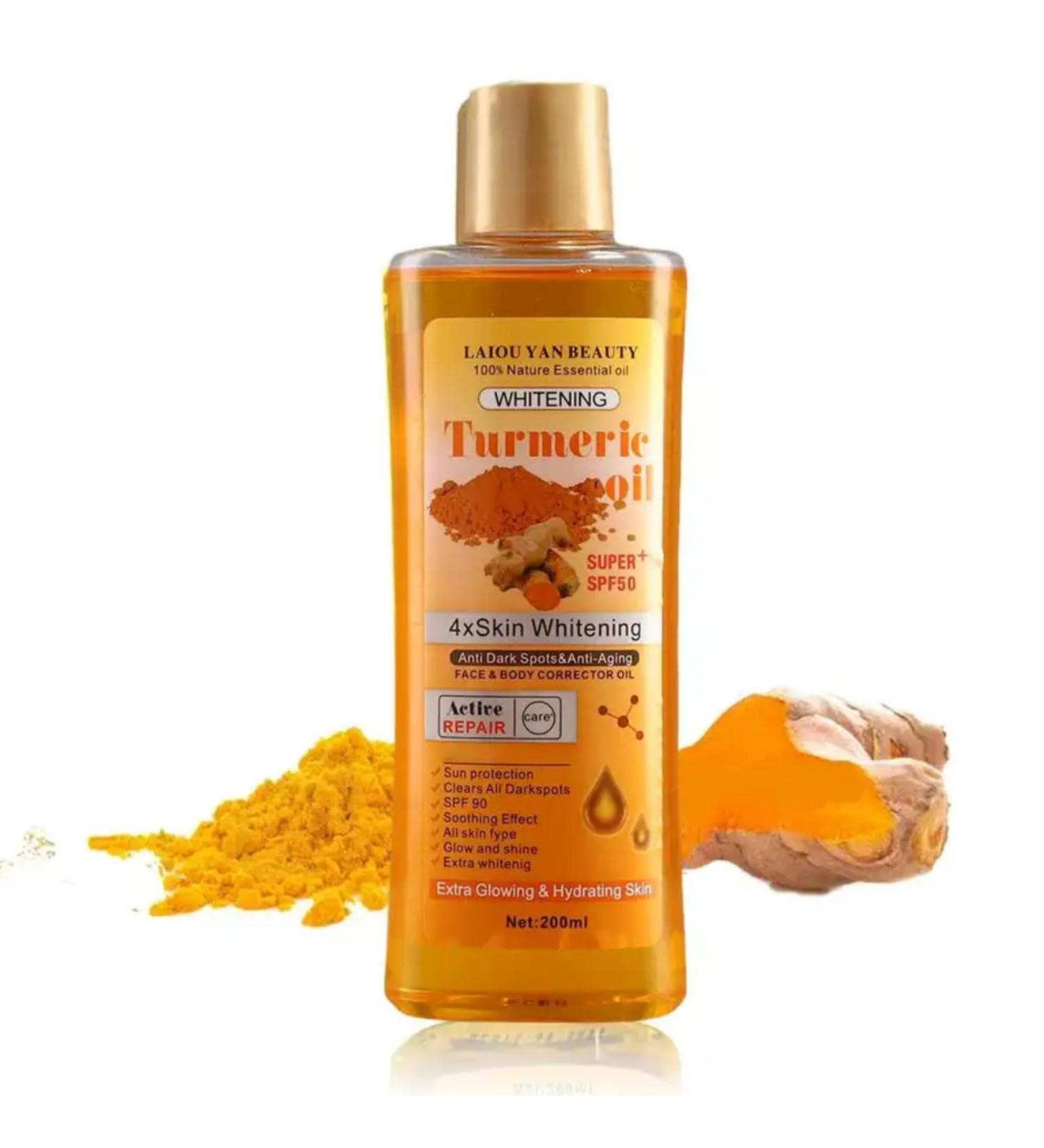 200ml Turmeric Oil Essential Oil Ginger Deep Hydration Moisturiser Face Serum - Buy Online on GoSupps.com