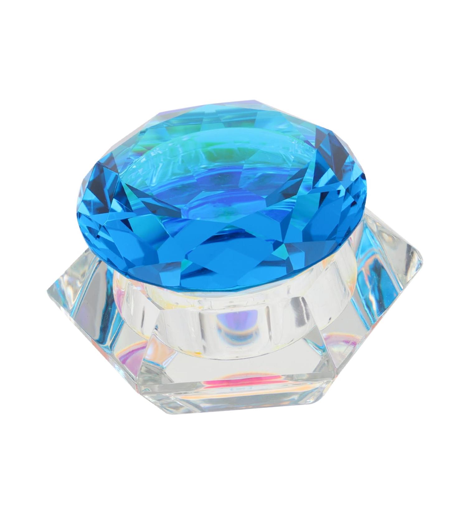 minkissy Nail Art Crystal Cup Nail Powder Bowl Containers with Lids Glass Cups with Lids Acrylic Liquid Container Nail Palette Carved Pen Wash Cup Crystal Pen White Crystal With Cover - Buy Online on GoSupps.com