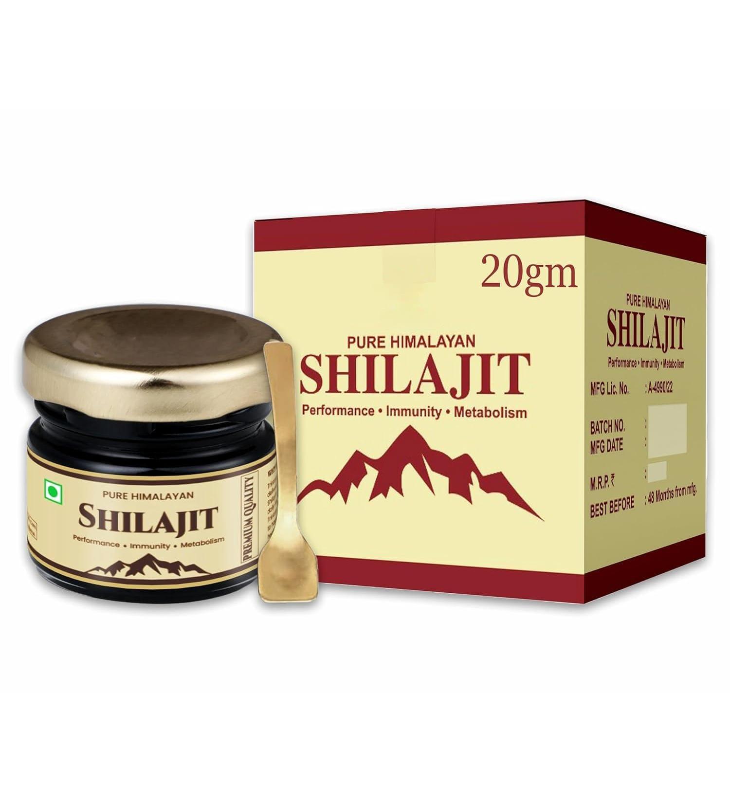Resin Shilajit for Energy Focus and Vitality - Pure Quality Himalayans Shilajit | Strength | Stamina | Power | 100% Pure and Natural | 20gm | for Men & Women - Buy Online on GoSupps.com