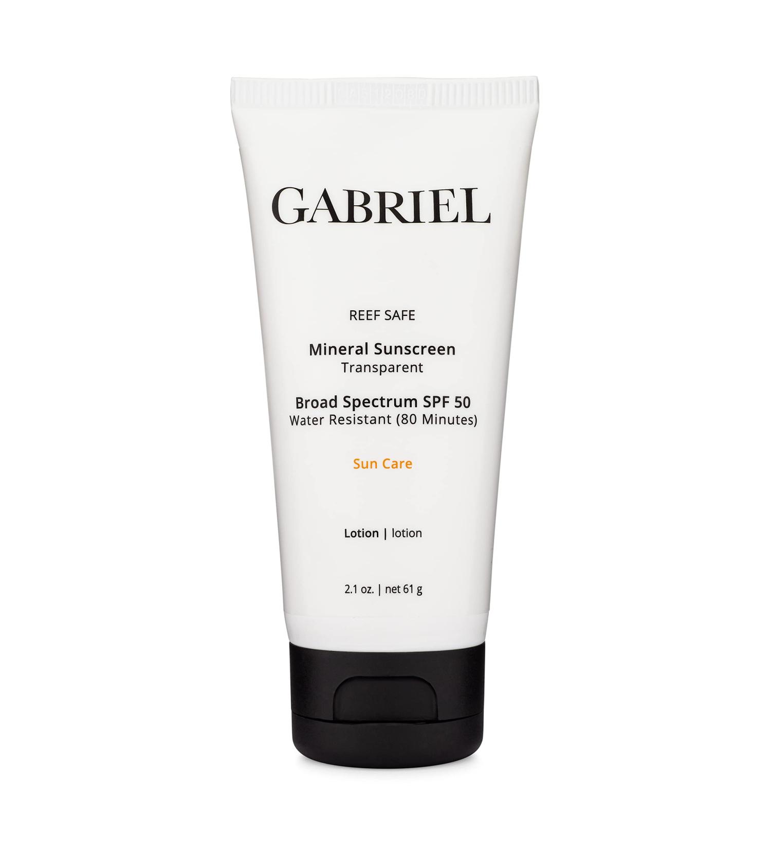 GABRIEL SPF 50 Mineral Sunscreen | Reef Safe | Zinc Oxide Formula | Broad-Spectrum | Water Resistant - 2.1 oz - Buy Online on GoSupps.com