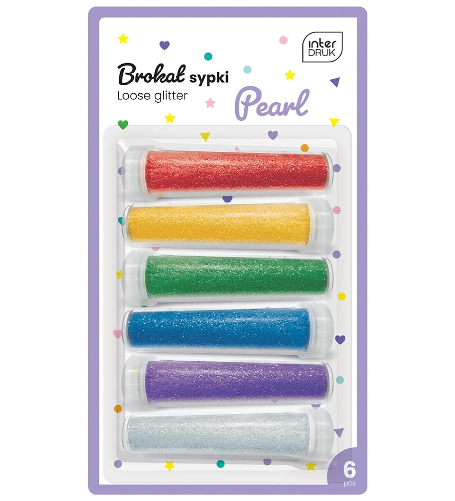 Interdruk Interdruk Loose Glitter/Sequins 6 x 7 g Pearl