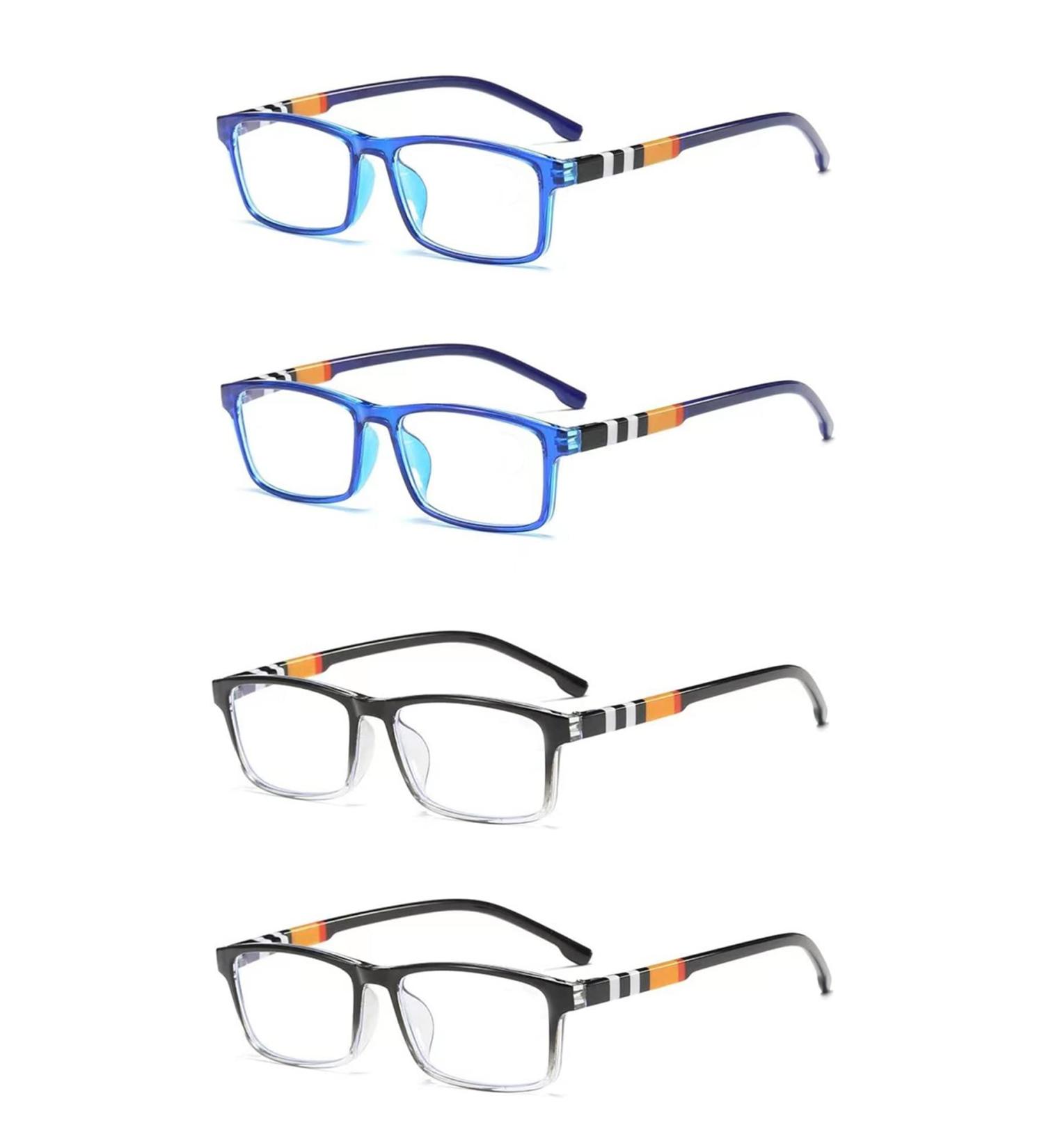 Buy LHSDMOAT Blue Light Reading Glasses | 4 Pack Vintage Rectangular Frame for Men & Women - 1.50 Optics Aid - Buy Online on GoSupps.com