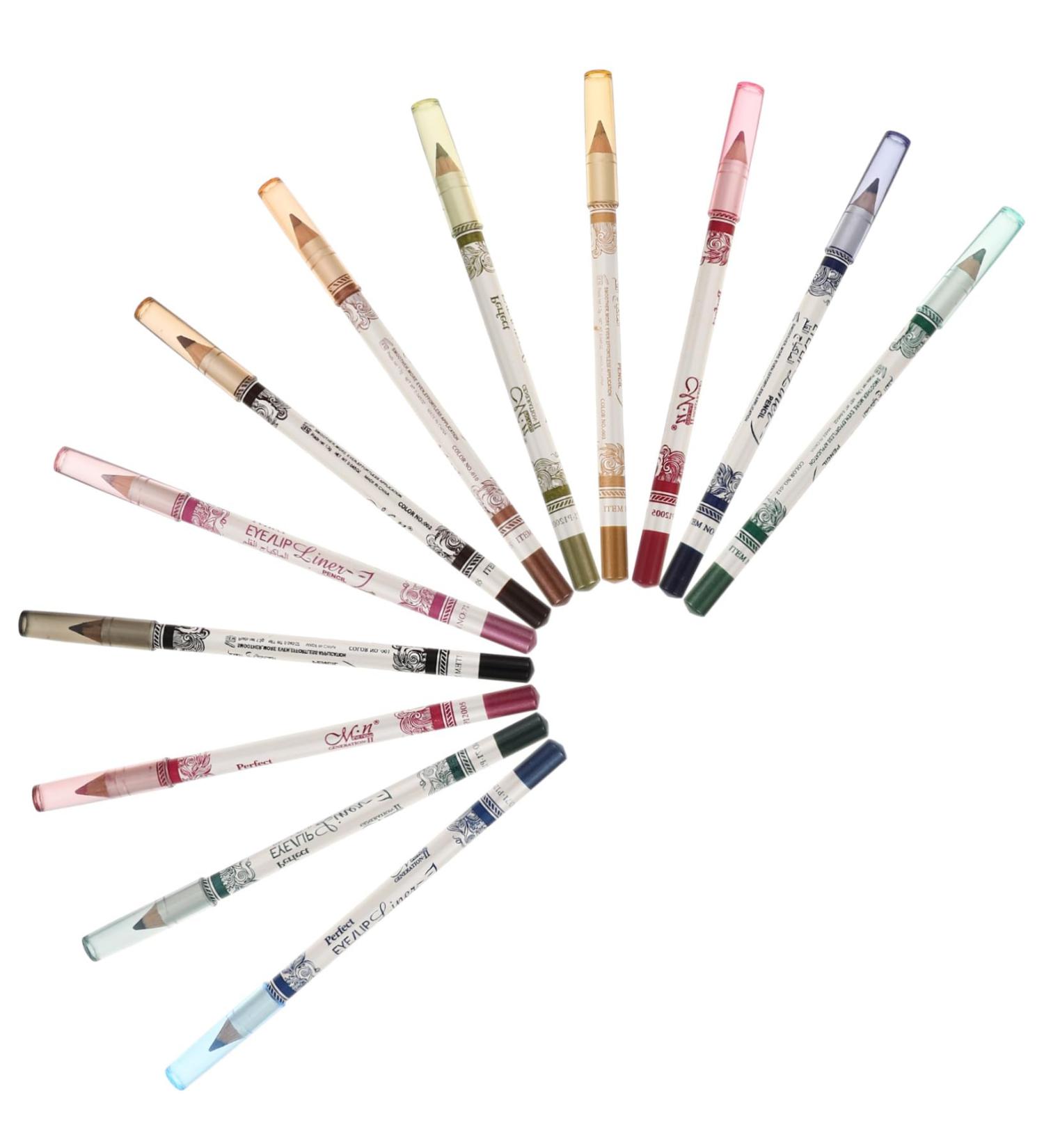 DOITOOL 12 Eyeliner Pencil Eyeliner Eyebrow Pencil Eyeliner Sharpener Cosmetic Pencils Set Make up Lip Liner 1 count (Pack of 1) As Shown - Buy Online on GoSupps.com