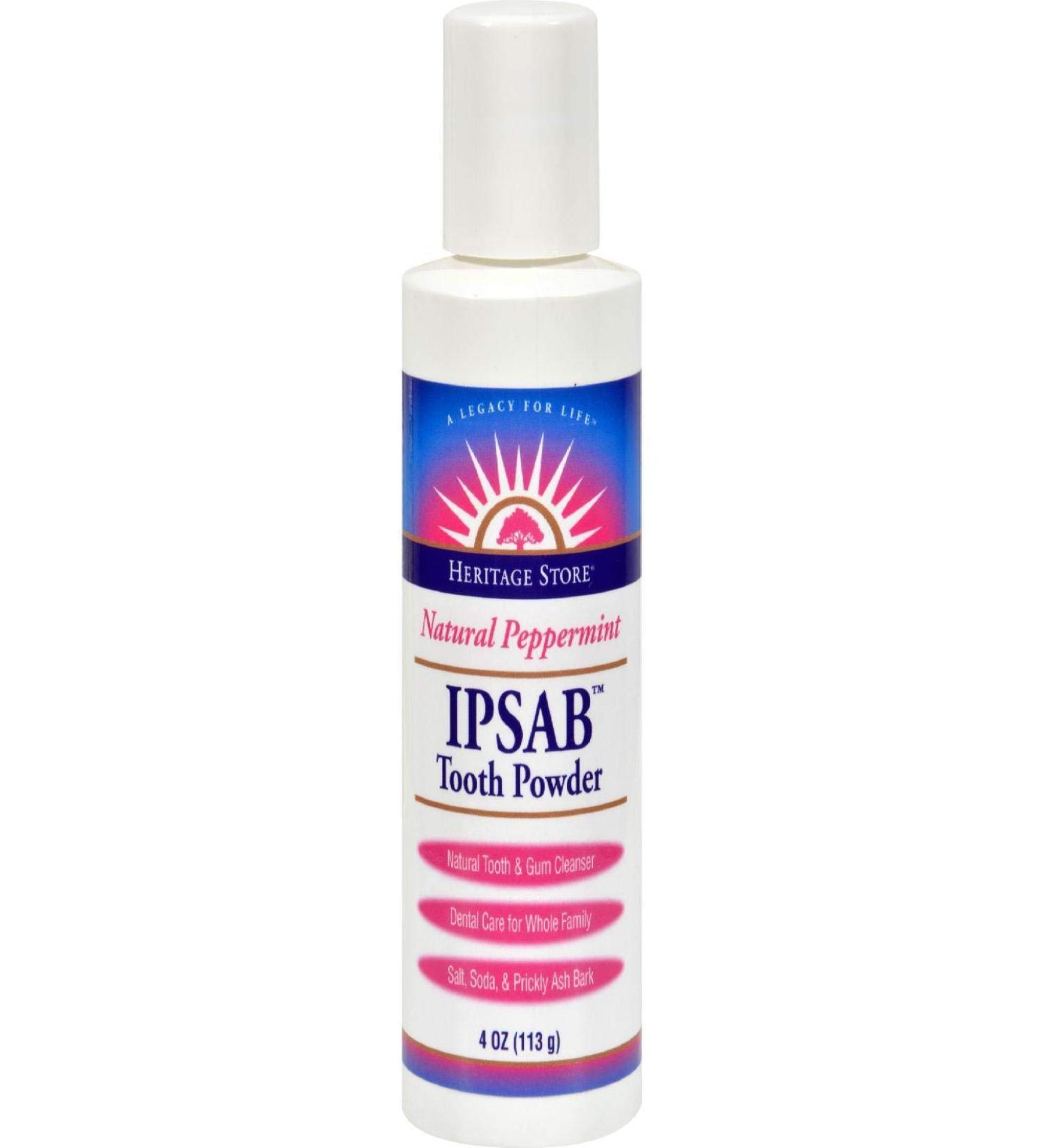 Heritage Store Ipsab Tooth Powder 4 OZ - Natural Oral Care & Whitening | Shop Now for International Shipping - Buy Online on GoSupps.com