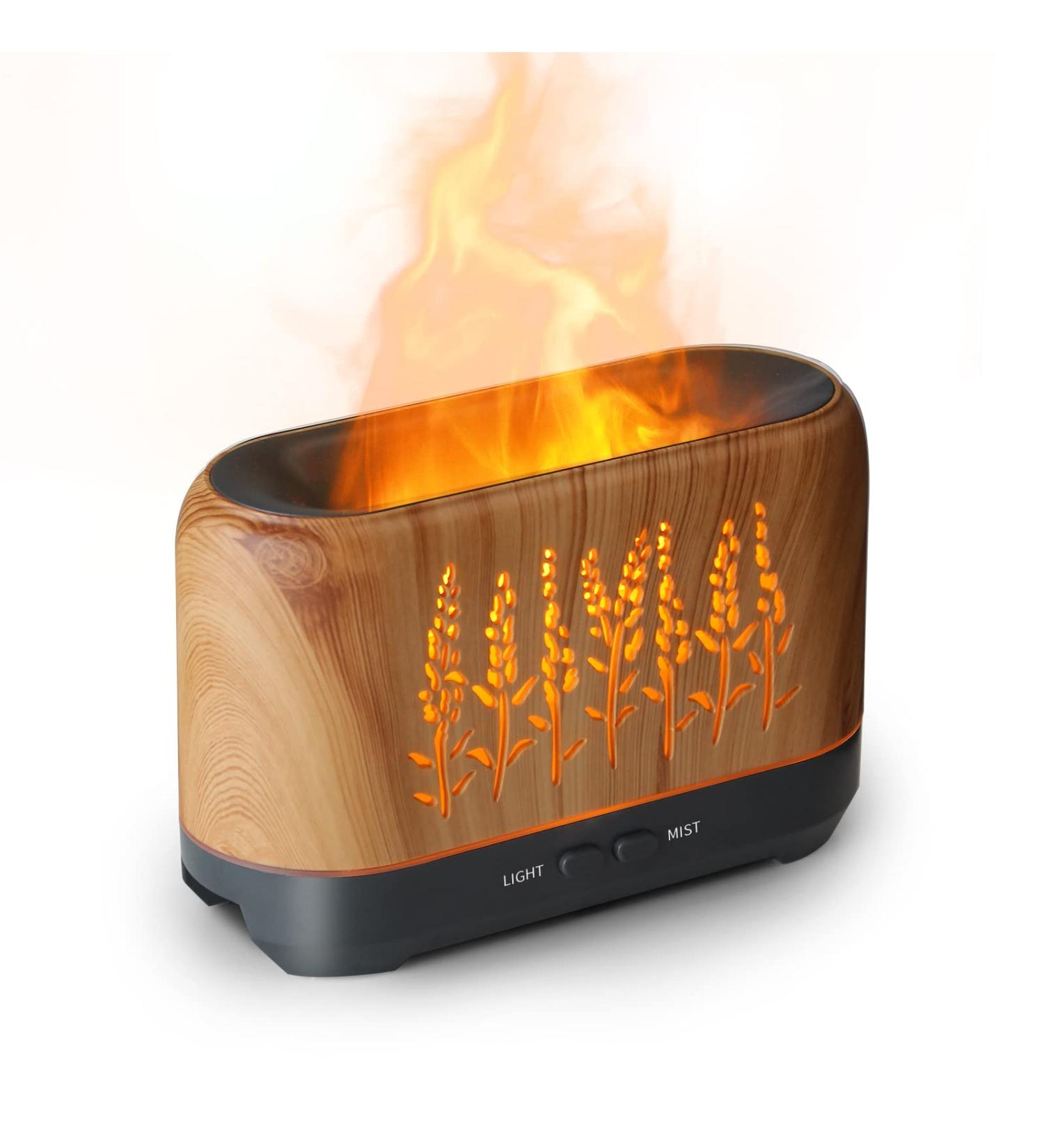 OKTOYO Essential Oil Diffuser with Flame Light - Upgraded Super Quiet Aromatherapy Diffuser for Home and Office - Buy Online on GoSupps.com