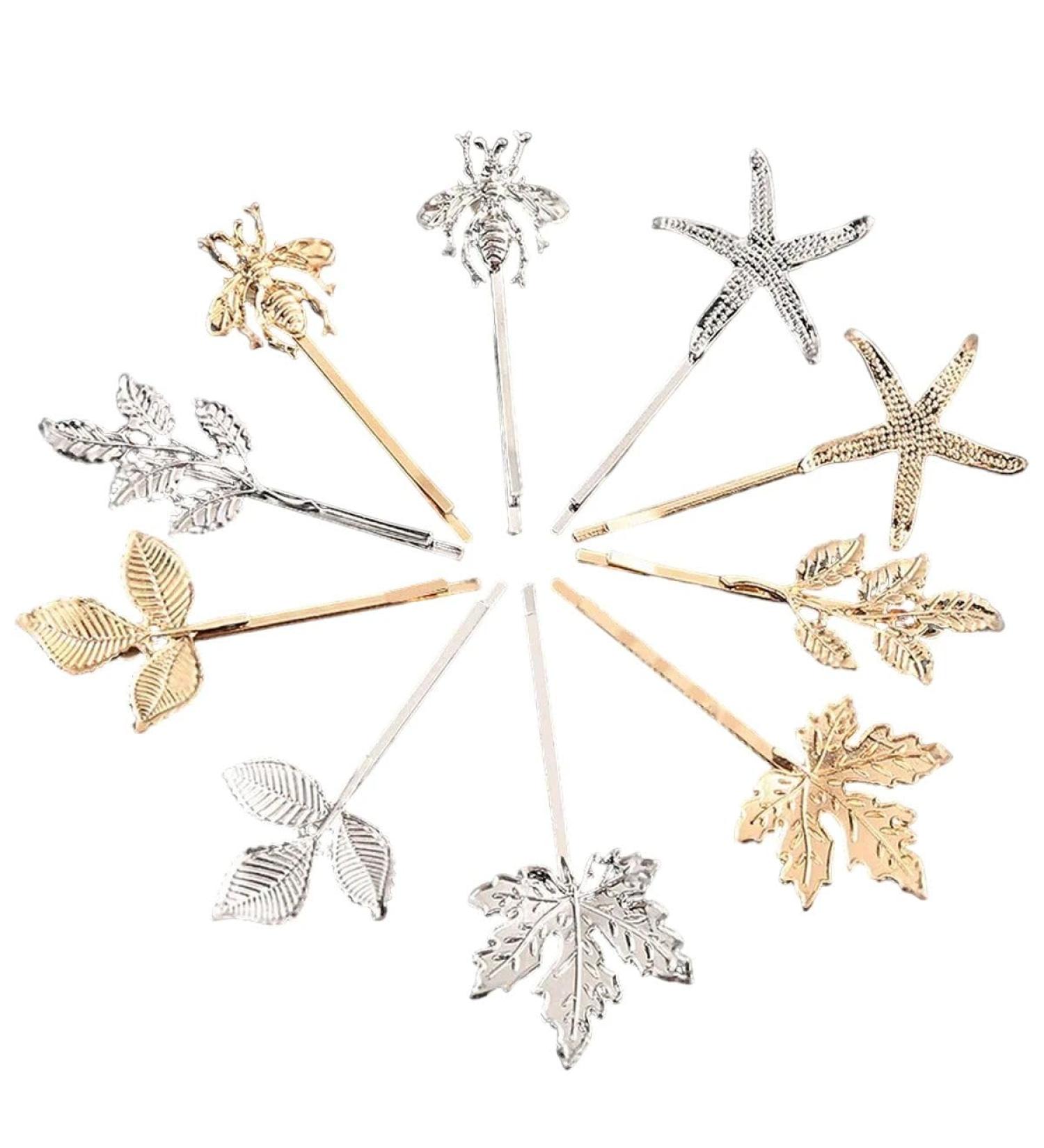 New 2025 Bee Leaf Barrettes For Women New For Fashion Hairpins Hair Clips Hair Style Tool Hairpin Headwear Barrette Hair Accessories Jewelry Fashion Accessories Creative Gift - Buy Online on GoSupps.com