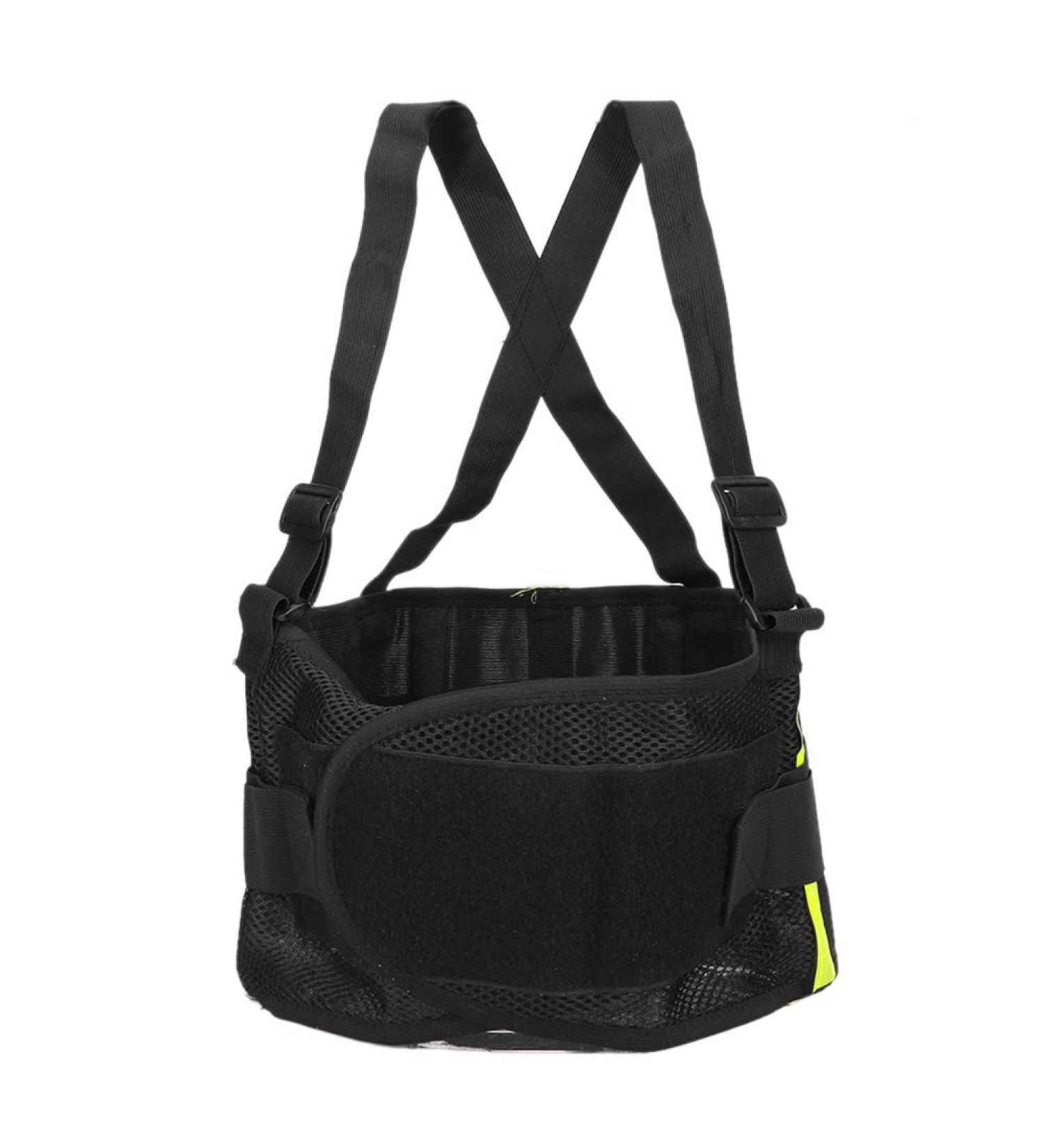 UpqrSG Adjustable Lumbar Support Belt | Reinforced Back Support with Breathable Fabric & Reflective Strip | Posture Correction (L) - International Shipping Available - Buy Online on GoSupps.com