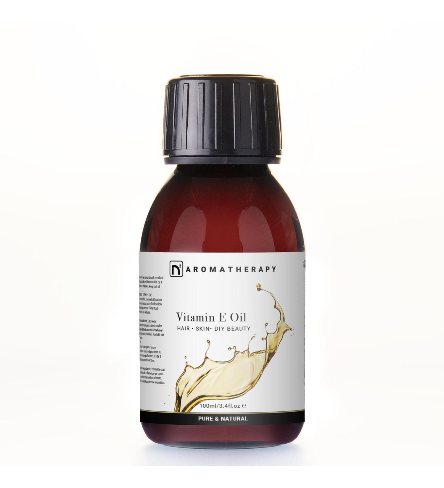 n2 Aromatherapy Liquid Tocopherol Vitamin E Oil - 100ml - Natural Skin Care - for Skin Face Hair Scars Nails Body DIY Beauty and Aromatherapy - Buy Online on GoSupps.com
