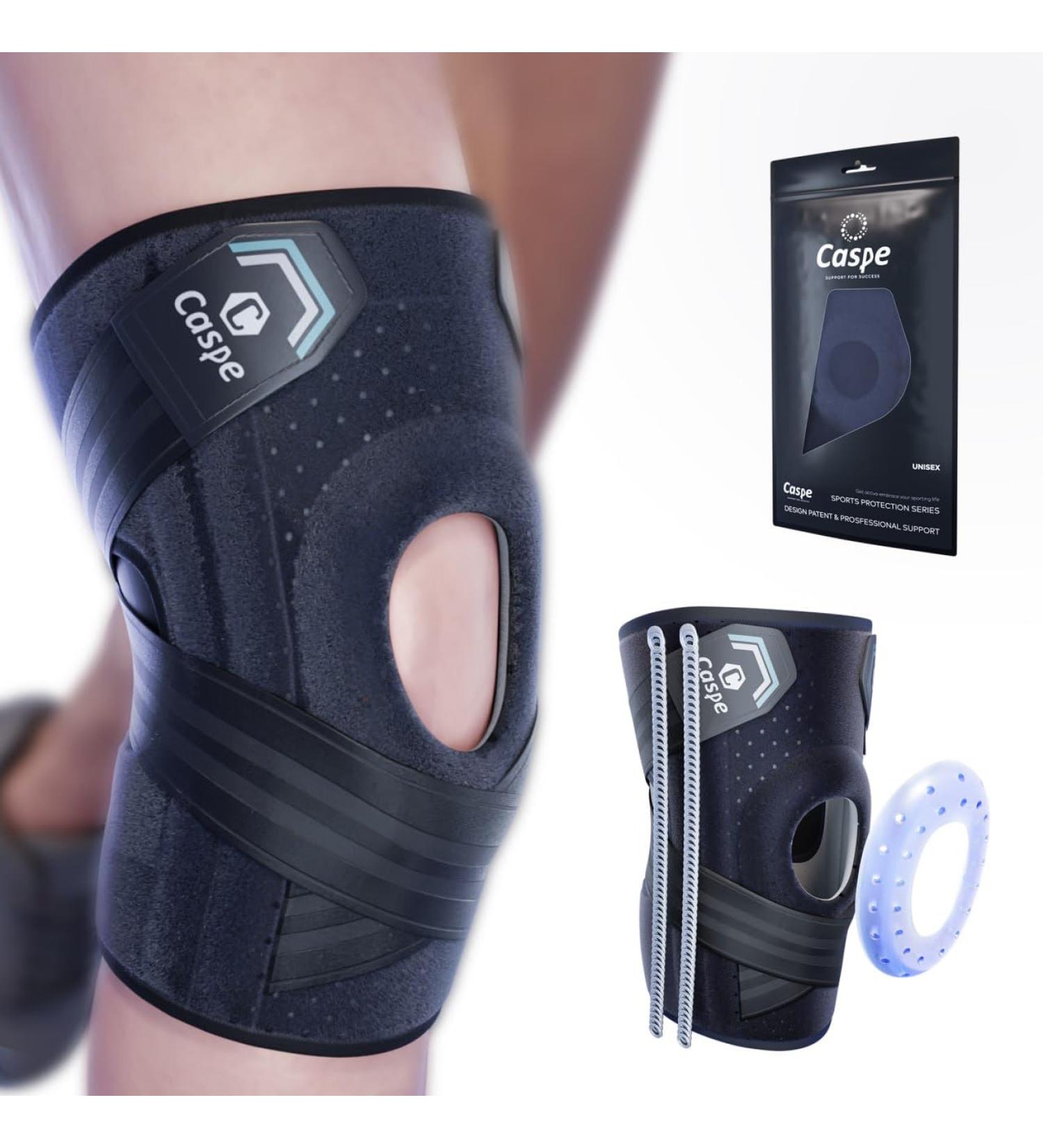 Caspe Adjustable Knee Brace - Pain Relief & Support with Gel Pad & Stabilizers for Arthritis Meniscus Tear ACL Sports - Buy Online on GoSupps.com