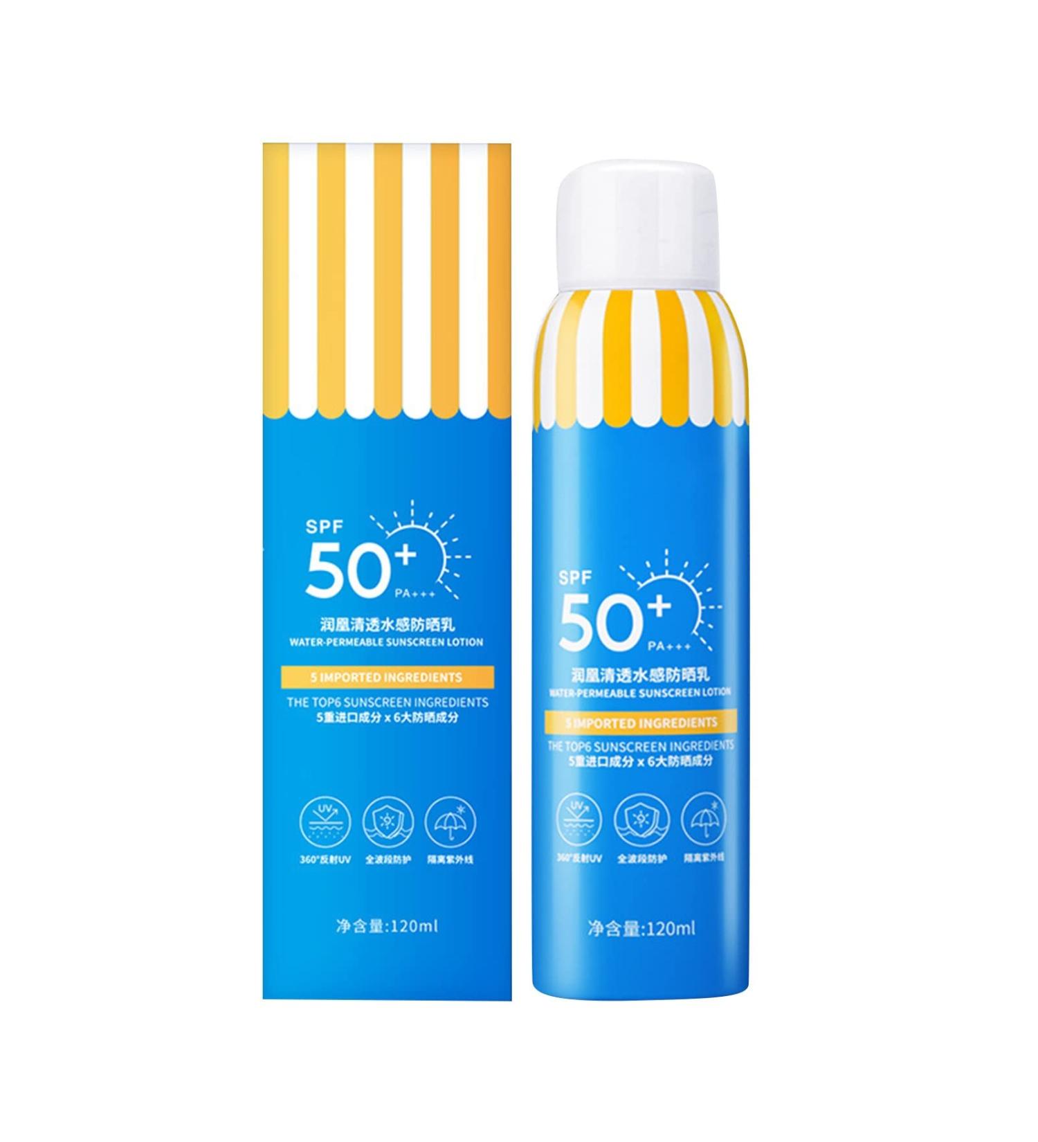 120ml Hydrating Light Isolation Sunscreen Spray - Anti Perspiration, Nourishing Skin - Sky Blue One Size - Buy Online on GoSupps.com