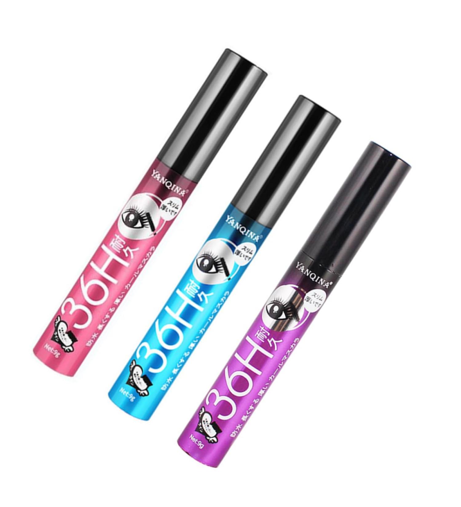 FOMIYES 3pcs Waterproof Mascara Women Mascara Makeup Mascara Eyelash Mascara Eyelash Spoolies Mascara Cream - Buy Online on GoSupps.com
