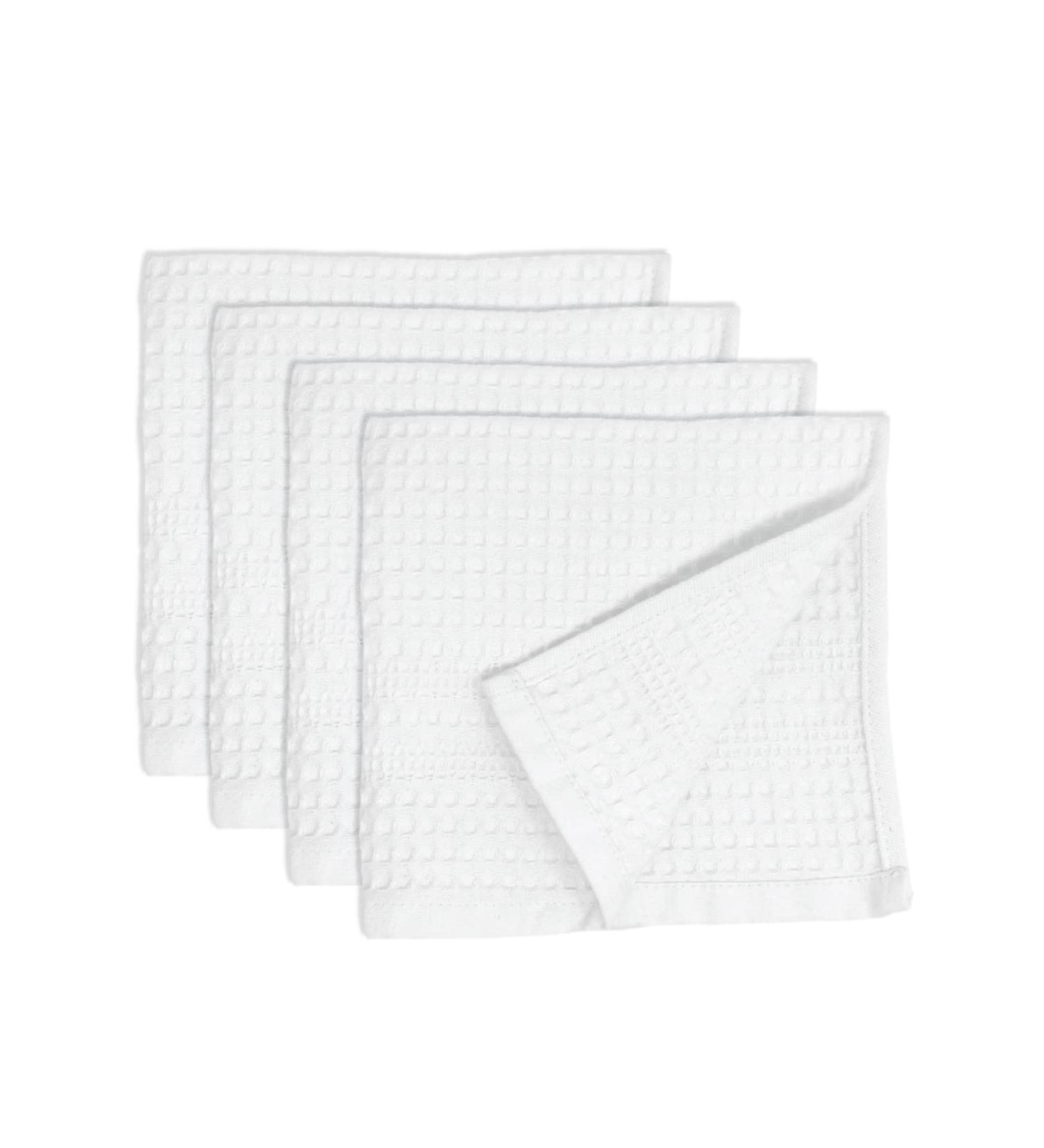 GILDEN TREE Waffle Towel 4 Pack Washcloths - Quick Dry Thin Exfoliating - Classic Style, White - Buy Online on GoSupps.com