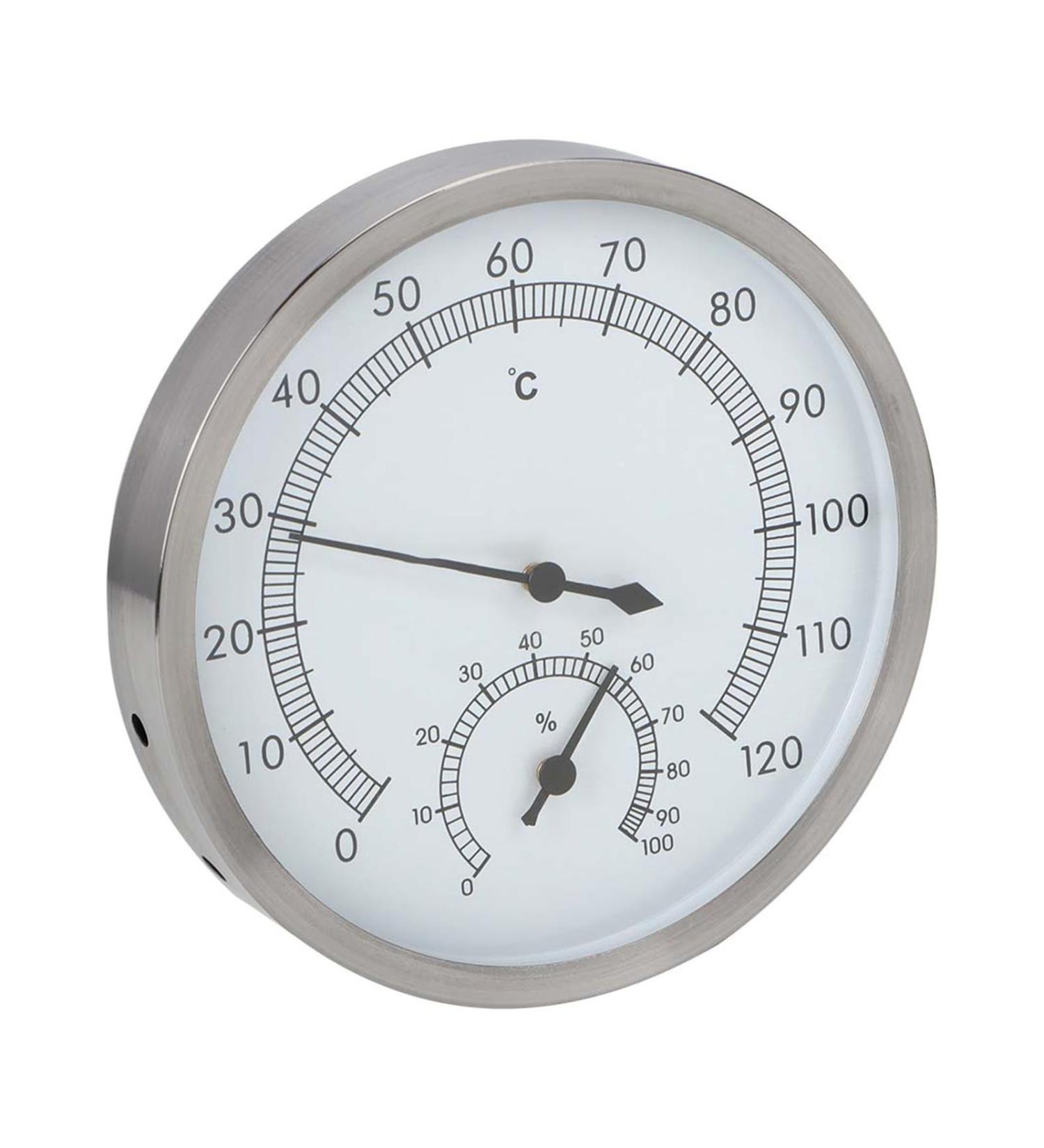 Buy Durable 2-in-1 Stainless Steel Thermo Hygrometer for Sauna Room Accessories - International Shipping Available - Buy Online on GoSupps.com