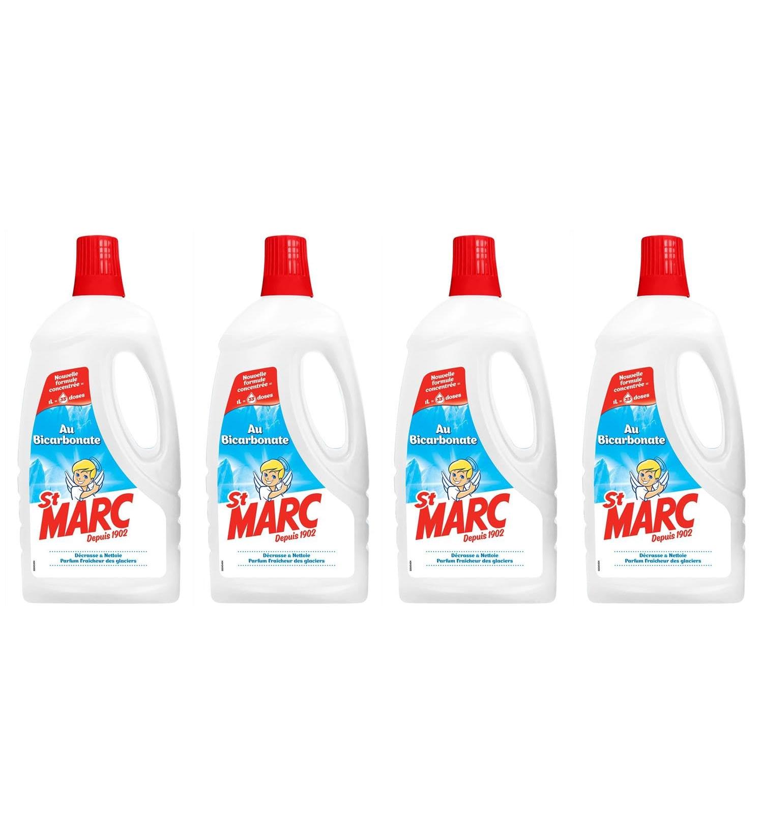 St Marc Bicarbonate Multi-Purpose Liquid - New Concentrated Formula - Pack of 4 x 1L - Buy Online on GoSupps.com
