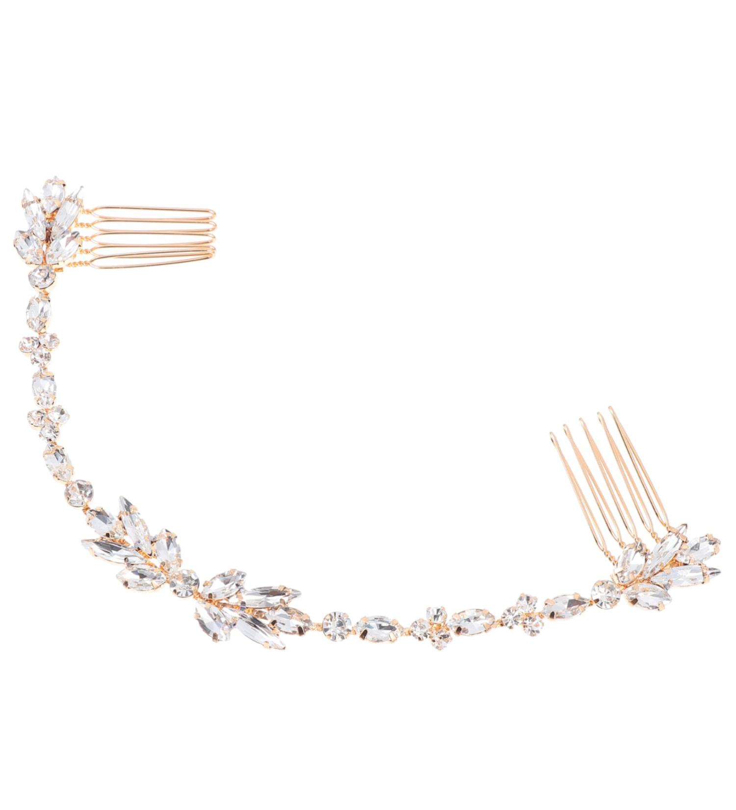 Beaupretty 1Pc hair comb womens headbands Hair Side Combs Blush Bridal Hair Clip crystal wedding comb wedding decorations Women Headdress Flower bride Alloy Accessories European and American - Buy Online on GoSupps.com