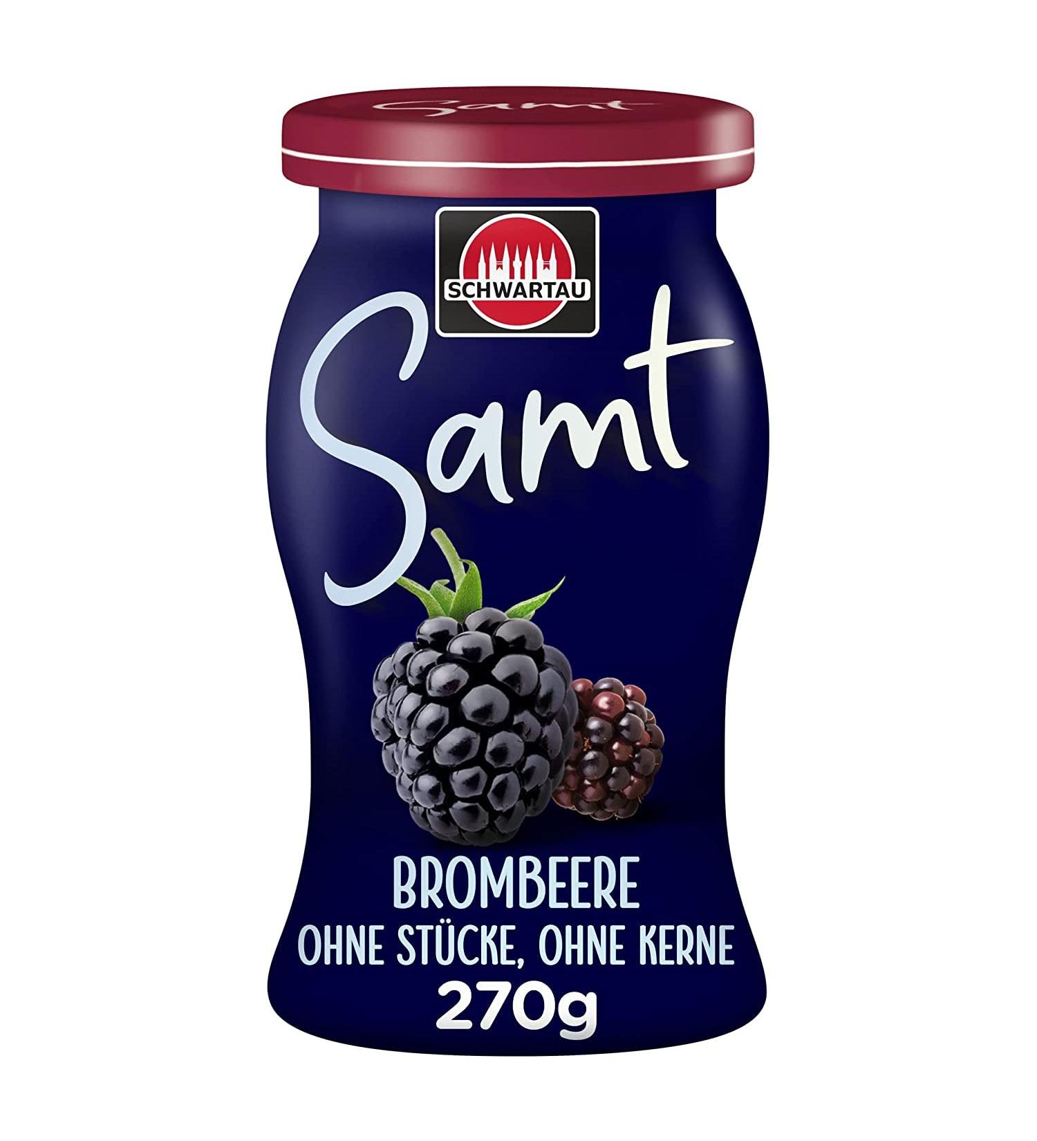 Schwartau Samt Blackberry Fruit Spread 270g - No Seeds | Buy Internationally - Buy Online on GoSupps.com