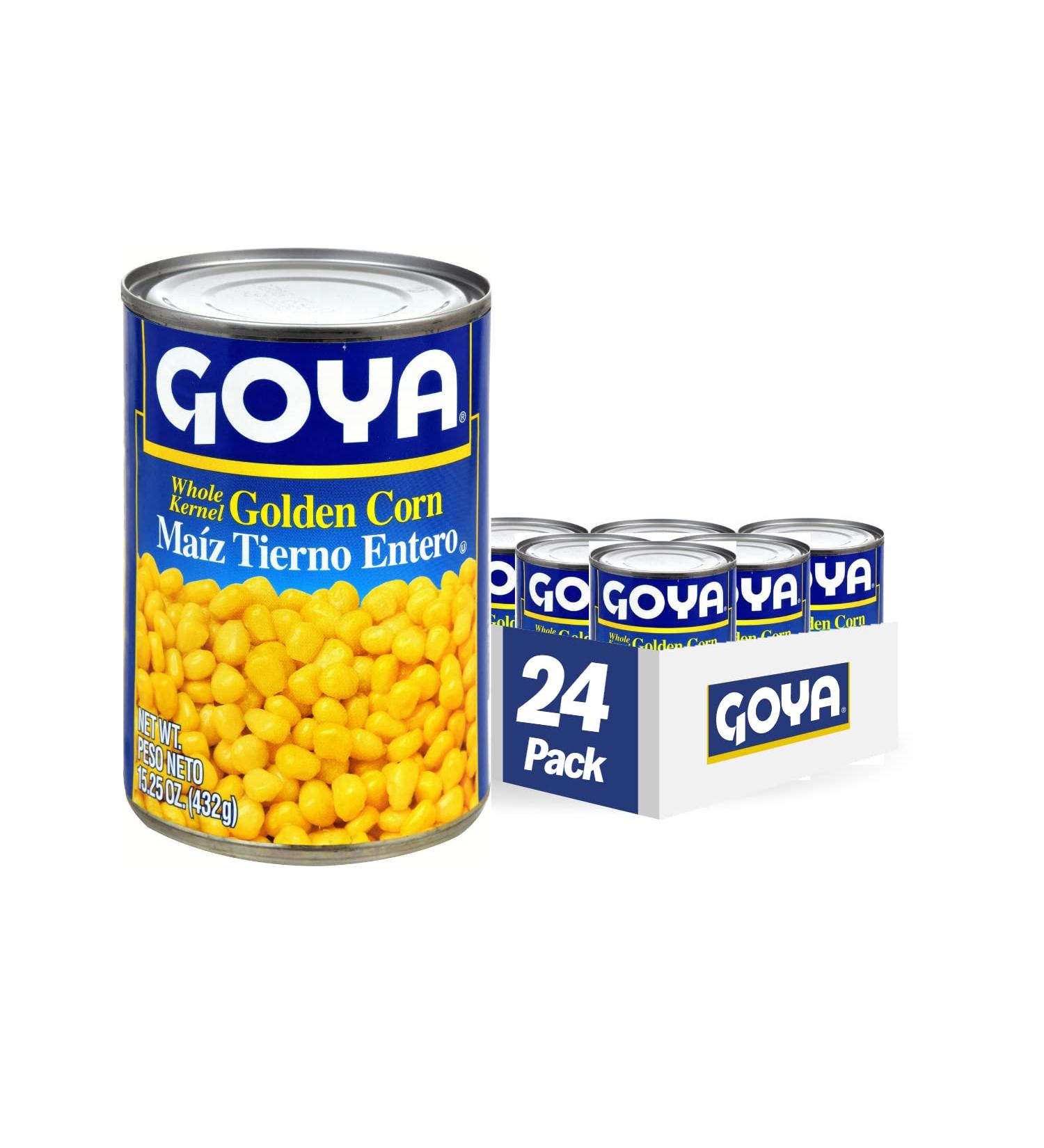 Goya Foods Whole Kernel Golden Corn 15.25 oz (Pack of 24) - Premium Quality Canned Corn - Buy Online on GoSupps.com