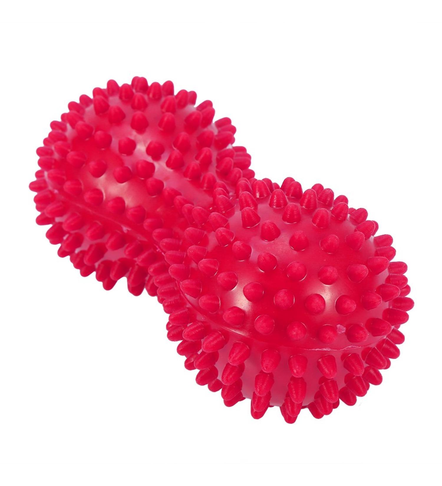 Verdant Touch Mobility Peanut Ball Spiky Massage Ball Fitness Exercise Mobility Peanut Ball for Pain Muscles Stress Relief Rose