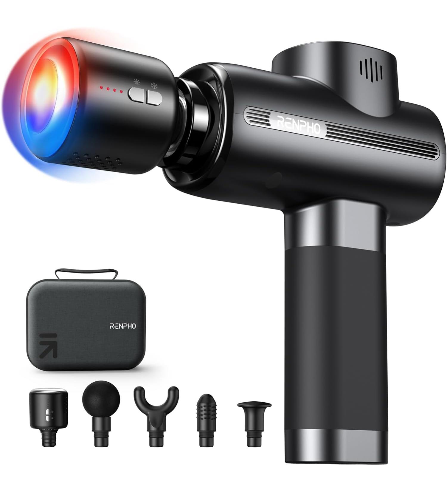 Renpho Thermacool Massage Gun - Heat & Cold Function for Full Body Muscle Relaxation | Ideal Father's Day Gift | Home & Office Use - Buy Online on GoSupps.com