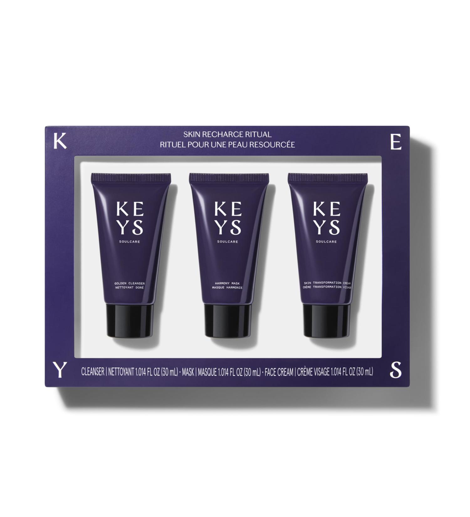 Keys Soulcare Skin Recharge Set | Golden Cleanser Face Cream & Harmony Mask | Calming & Soothing Skincare | Cruelty-Free | International Shipping - Buy Online on GoSupps.com