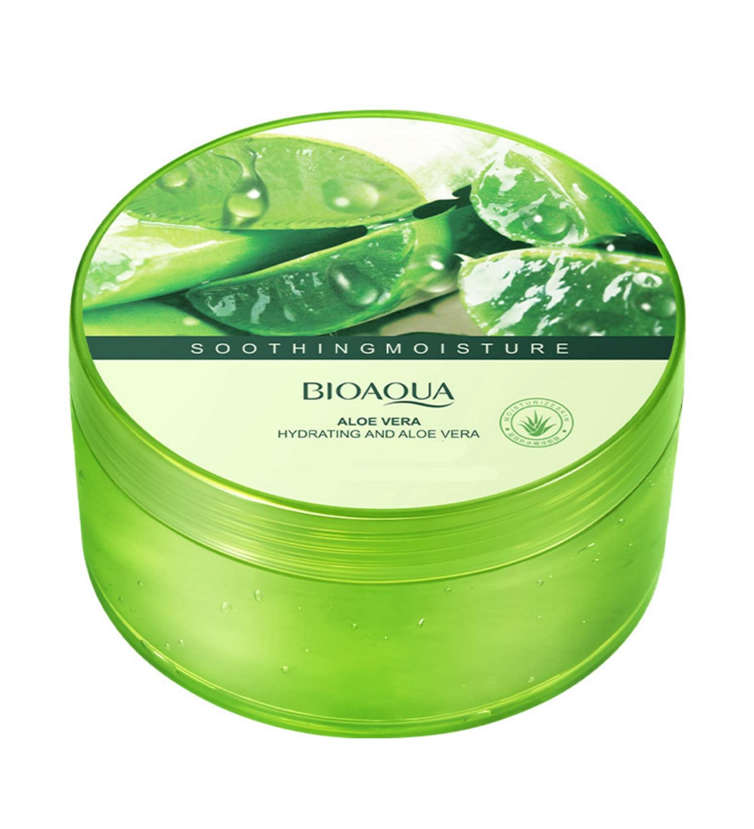 BIOAQUA Aloe Vera Extract Gel Hydrating Moisturizing Soothing Skin Care Essence 300g/10.58oz 10.6 Fl Oz (Pack of 1) - Buy Online on GoSupps.com