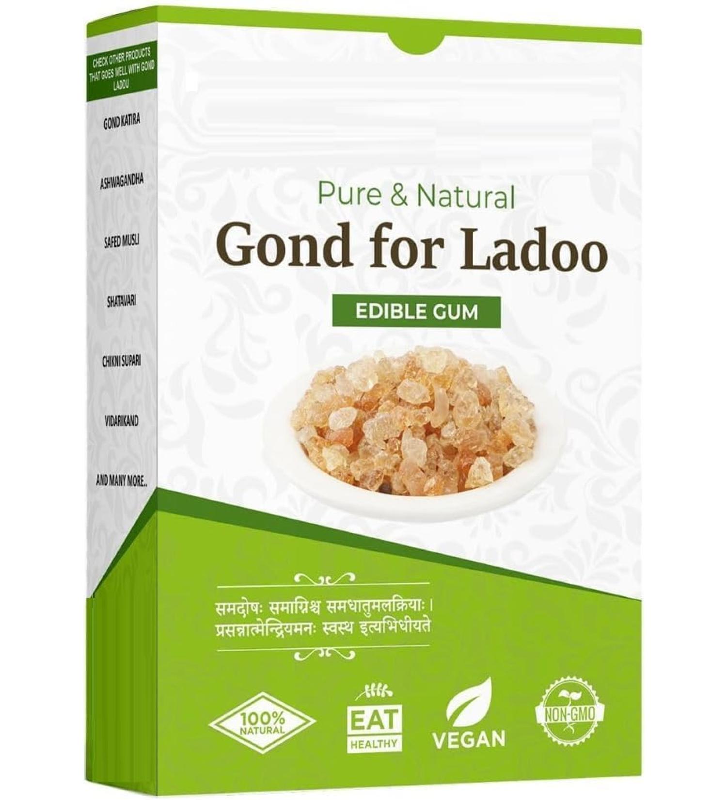 Gond for Laddu 250 g | Babul Gond for Ladoo | Edible gum | 100% natural preservative-free (250 g) - Buy Online on GoSupps.com