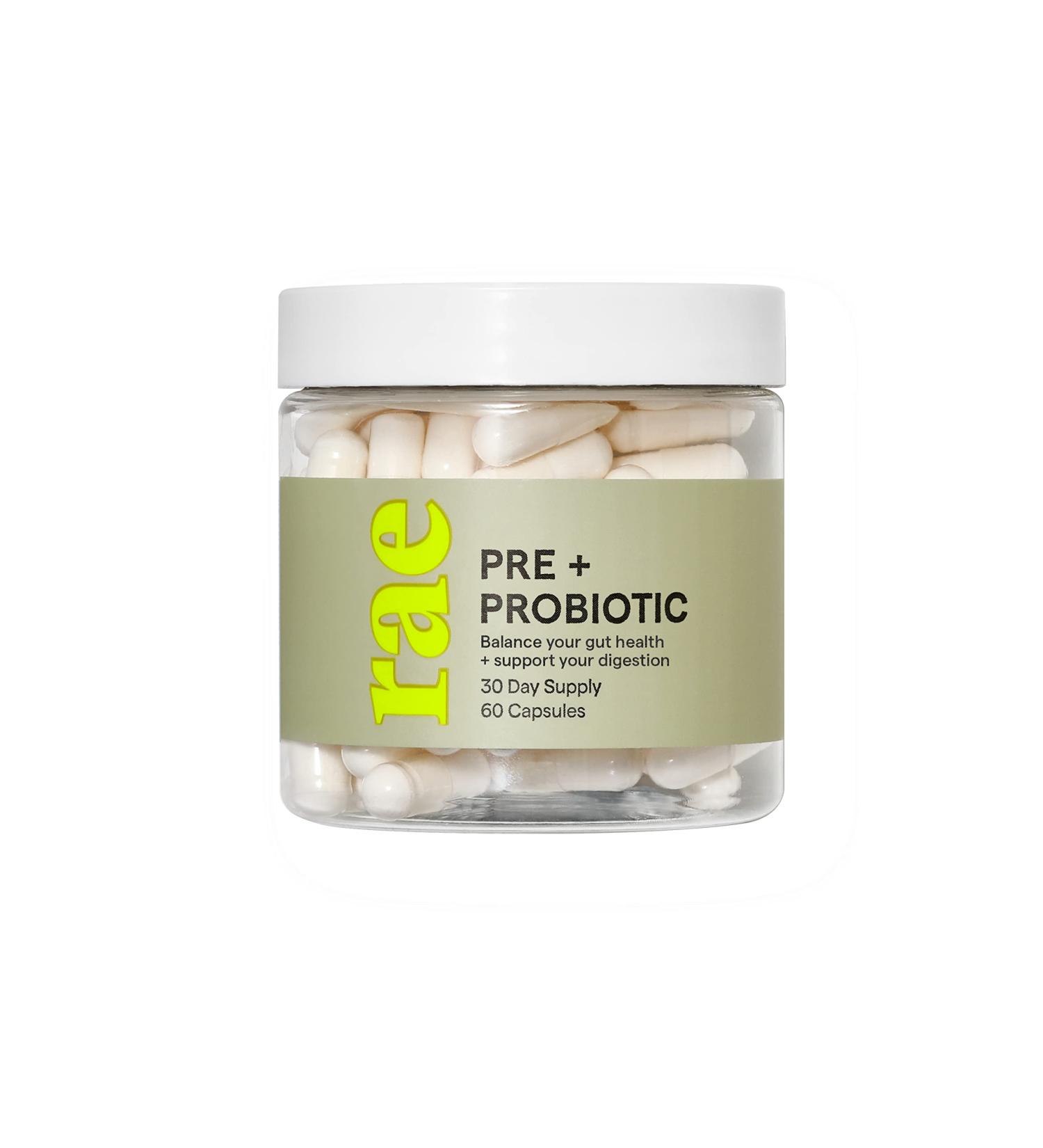 Rae Wellness Women's Pre + Probiotic with Apple Cider Vinegar - Gut Health Support - Vegan, Non-GMO, Gluten-Free - 60 Caps - Buy Online on GoSupps.com