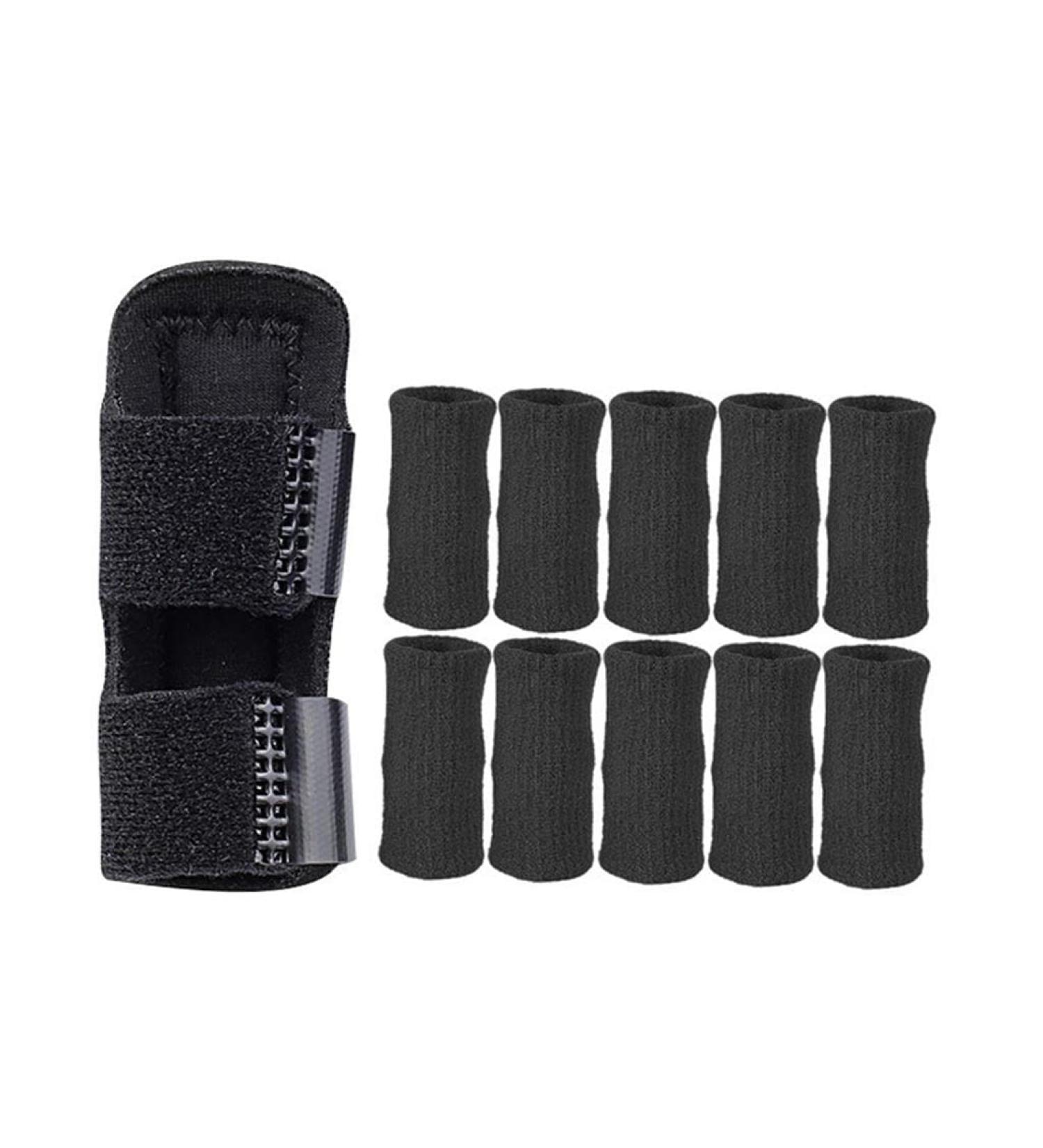 Milageto Finger Support with 10 Flexible Sleeves - Quick Recovery & Pain Relief - Blue - International Shipping Available - Buy Online on GoSupps.com