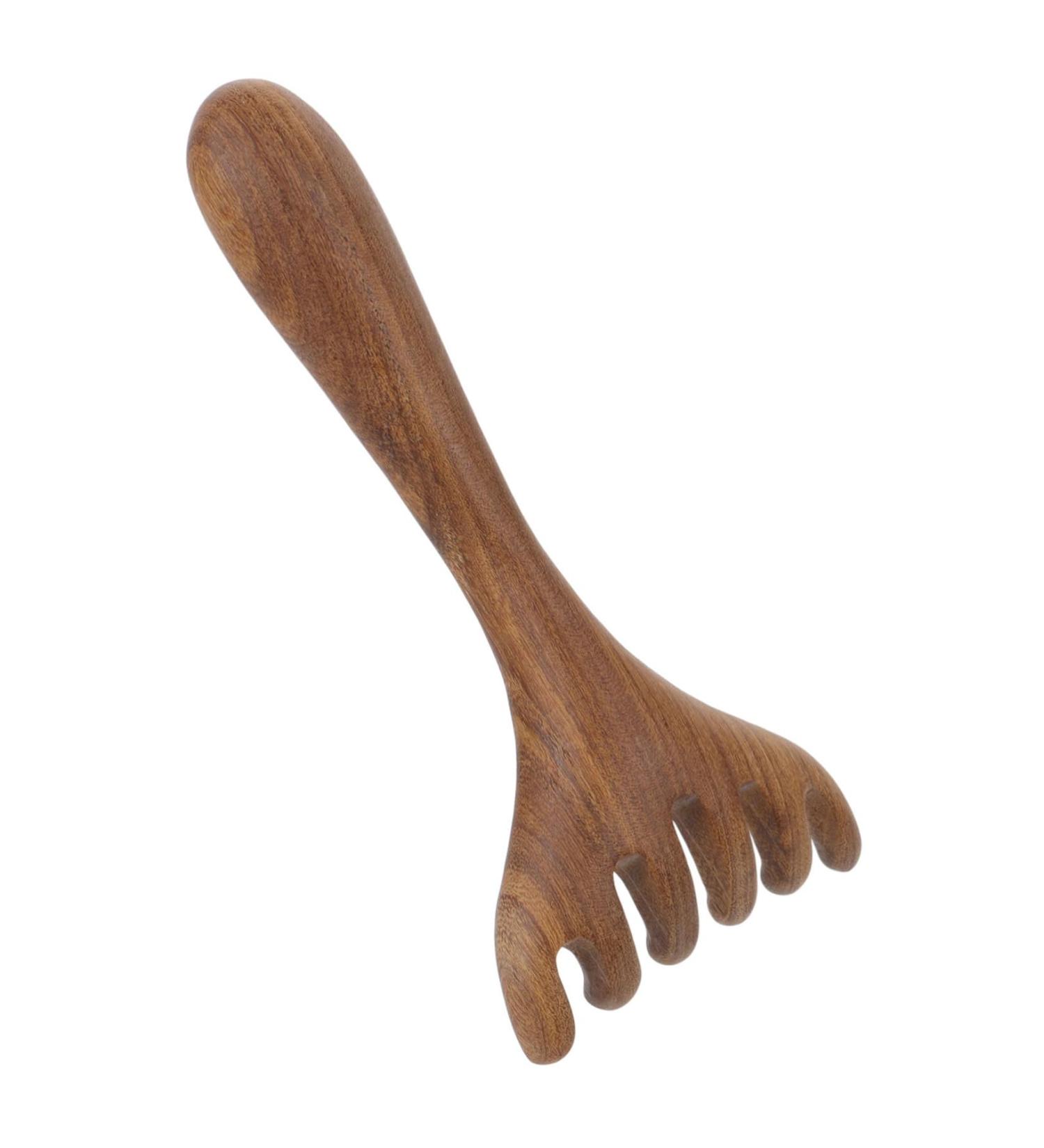 BCOATH Wooden Massage Comb - 5-Tine Body Massager for Easy Relaxation | Creative Wooden Tool for Relaxation & Scraping - Buy Online on GoSupps.com