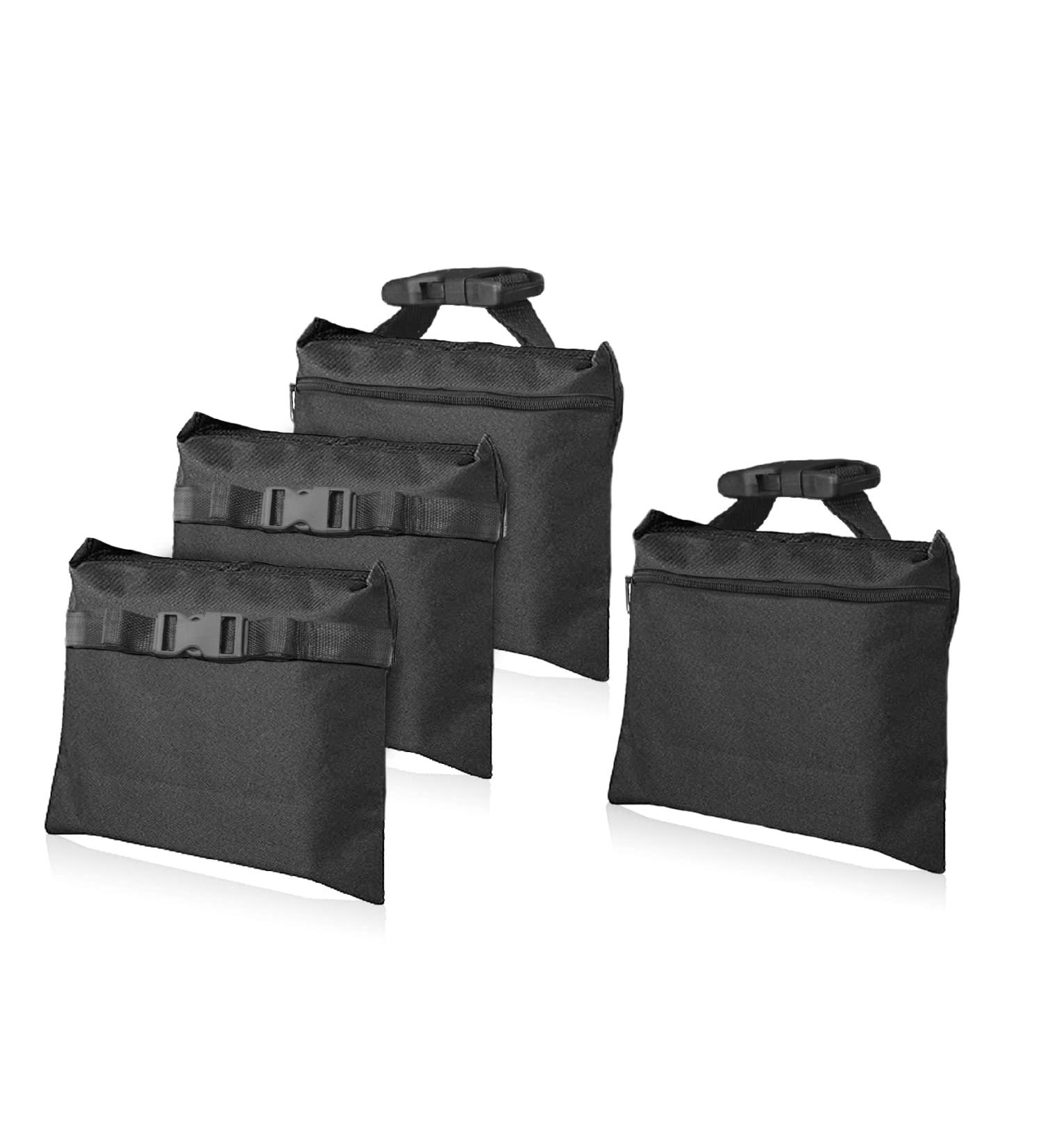 4 Pack Heavy Duty Sandbags with Zipper and Buckle Straps for Light Stand Support - New Model - Buy Online on GoSupps.com