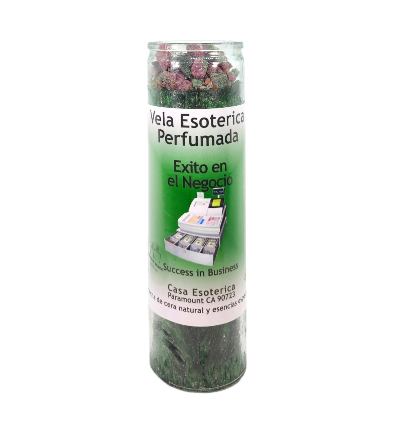 Success in Business Palm Wax Candle | Green Spiritual Intention Spell | Vela CASA ESOTERICA PERFUMADA for Business Success - Buy Online on GoSupps.com