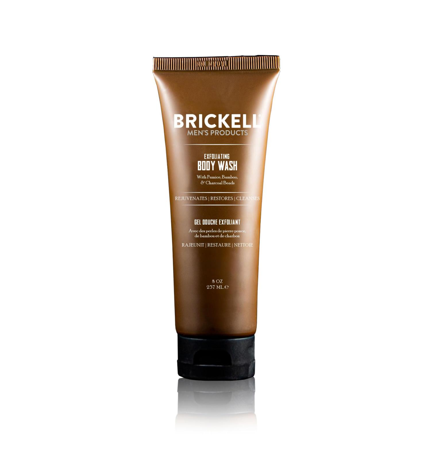 Brickell Men's Exfoliating Body Wash, Natural and Organic Body Scrub and Gel Wash to Cleanse and Reveal Fresh, Clear Skin, 8 Ounce, Scented (Fresh Mint, 8 oz) Fresh Mint 8 Fl Oz (Pack of 1) - Buy Online on GoSupps.com
