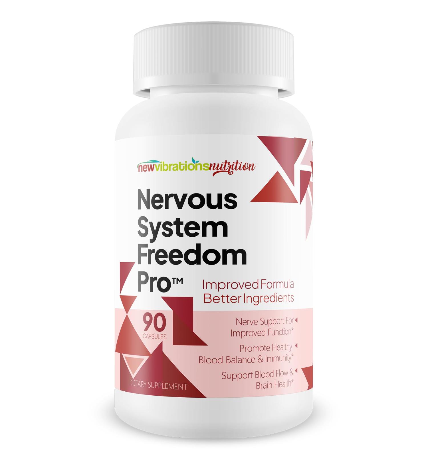 Nervous System Freedom Pro - Improved Formula - Our Best Vitamin B12 For Nerve Health - B Complex Vitamins Nerve Supplement - Vitamin E Nerves - Vitamin D Megafood For Nerve Repair Supplement - Buy Online on GoSupps.com