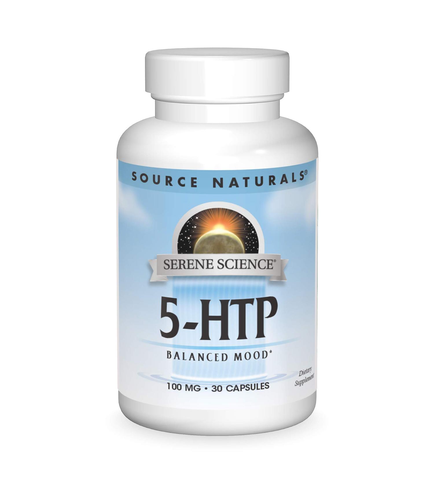 Buy Source Naturals Serene Science 5-HTP 100 mg - 30 Capsules for Mood Support | International Shipping Available - Buy Online on GoSupps.com