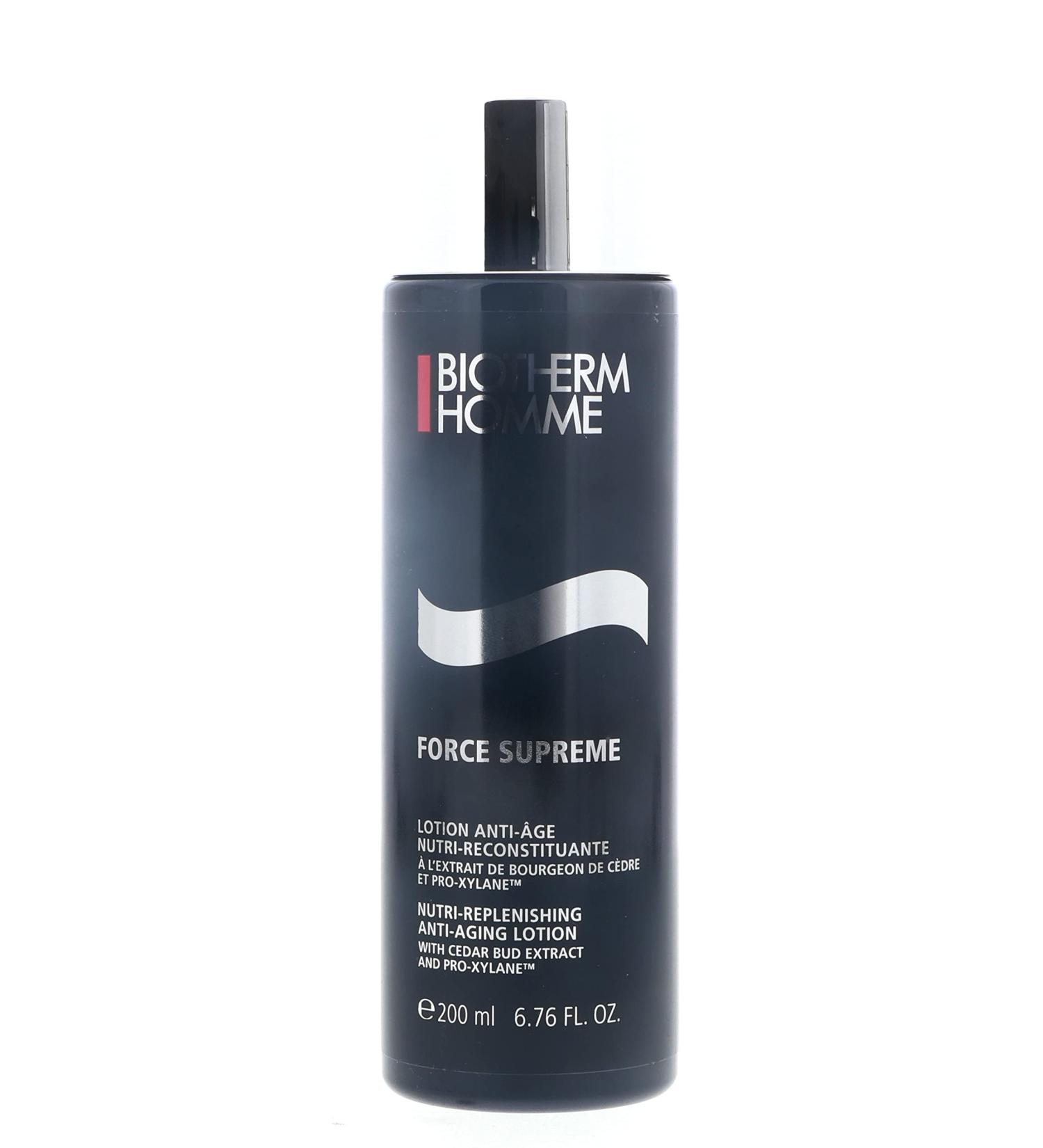 Biotherm Homme Force Supreme Nutri-Replenishing Anti-Aging Lotion 6.76 Fl Oz | Hydrating Men's Skincare - Buy Online on GoSupps.com
