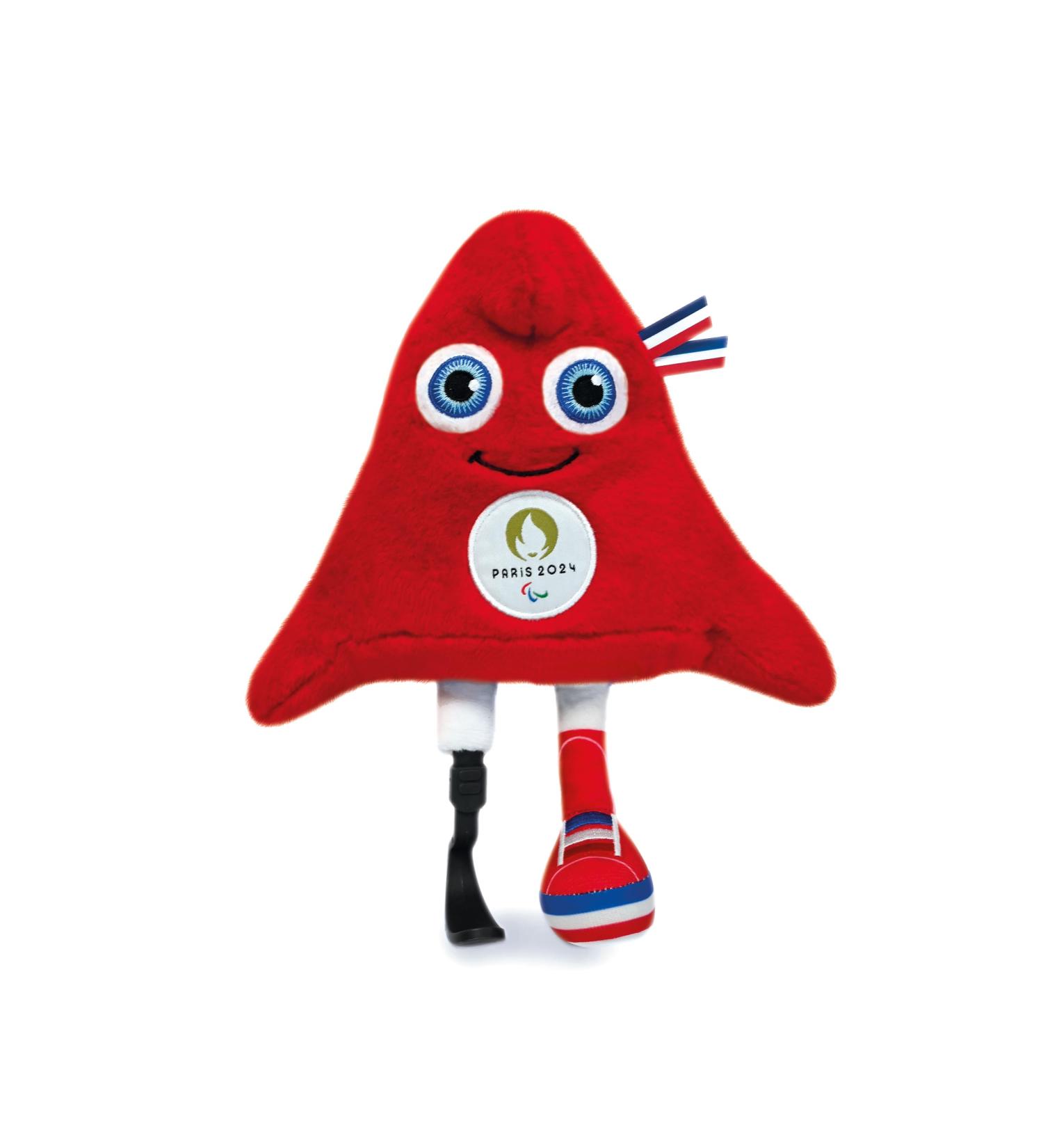 Doudou et Compagnie JO2411 Olympic and Paralympic Mascot 25 cm para bag red