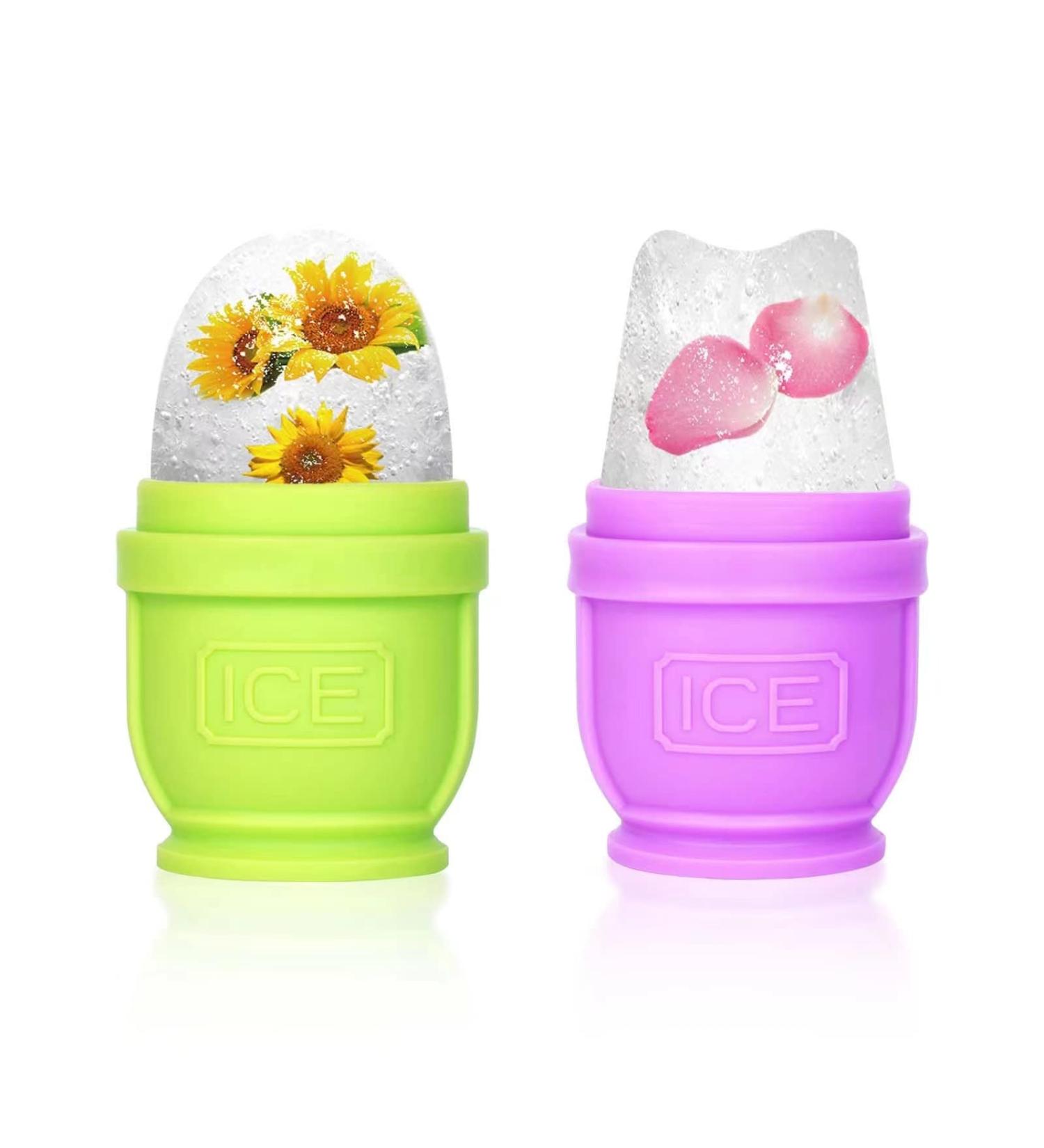 BFASU 2 Pack Ice Roller for Face and Body - Facial Beauty Tool for Skin Care (Green + Purple) - Buy Online on GoSupps.com