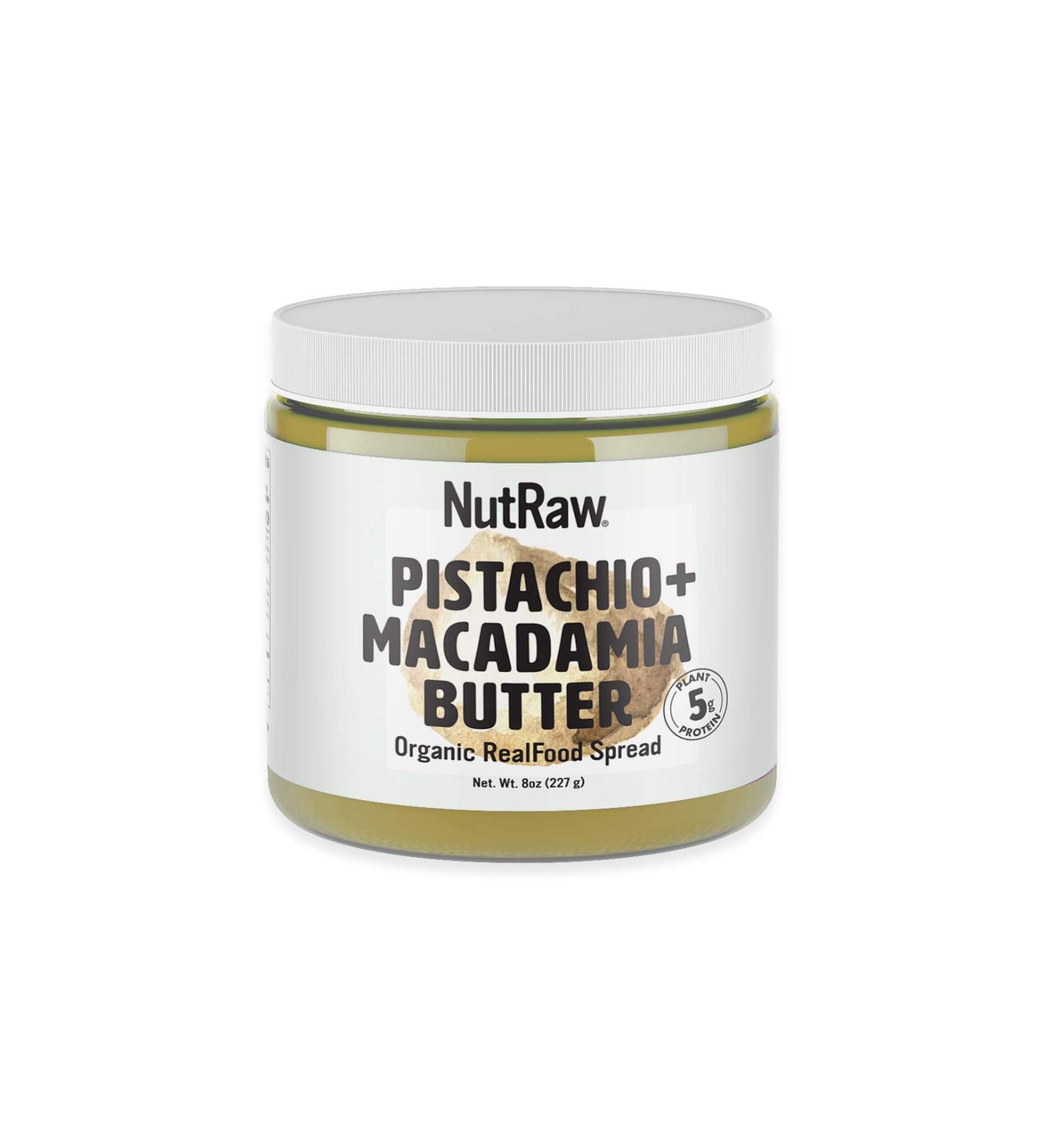 Nutrawbar Organic Superfood Spread - Raw Pistachio + Macadamia Butter - 8oz (1 Pack) - Buy Online on GoSupps.com