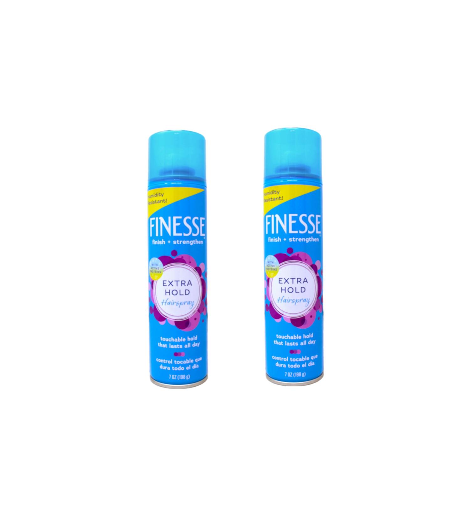 Finesse Extra Hold Unscented Aerosol Hairspray 7 oz (Pack of 2) Unscented 7 Ounce (Pack of 2) - Buy Online on GoSupps.com