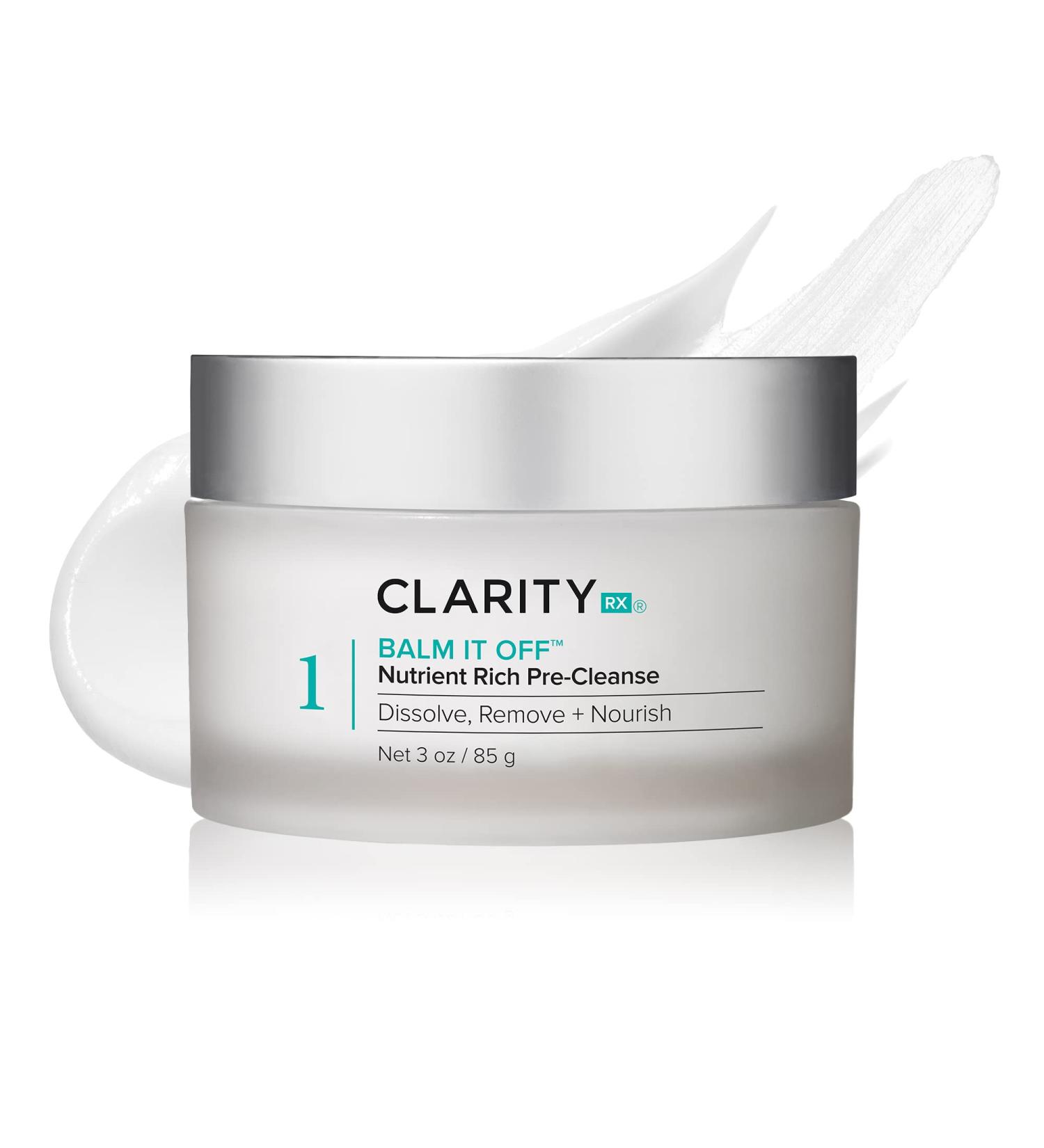 ClarityRx Balm It Off Facial Cleanser - Natural Plant-Based Pre-Cleanser for All Skin Types Gently Removes Makeup & Dirt (3 oz) - Shop Internationally - Buy Online on GoSupps.com
