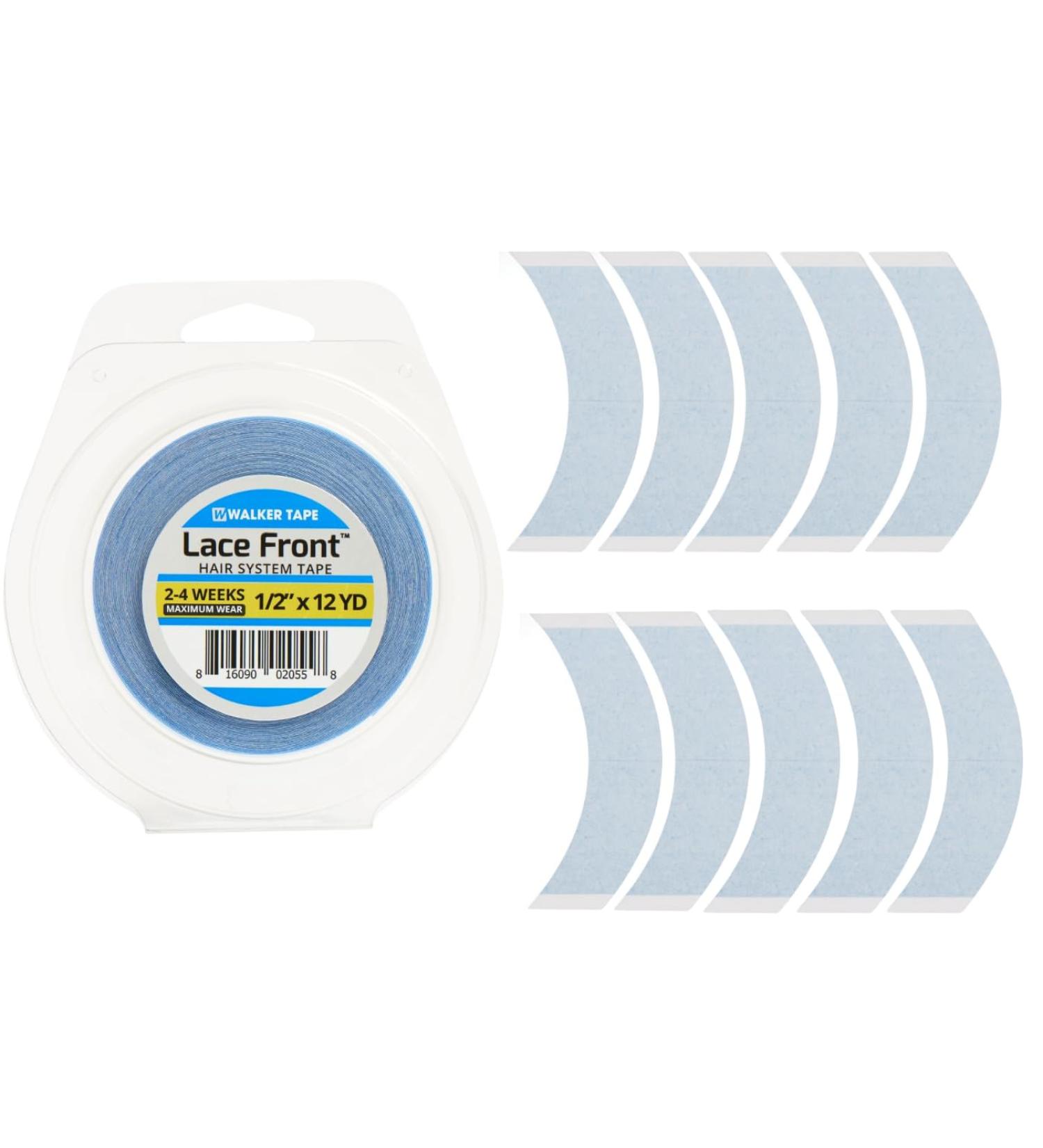 Walker Tape Lace Front Wig Blue Support Tape - 1/2" x 12yd Double-Sided Tape for Wigs Toupees & Hair Extensions - Made in USA - Buy Online on GoSupps.com