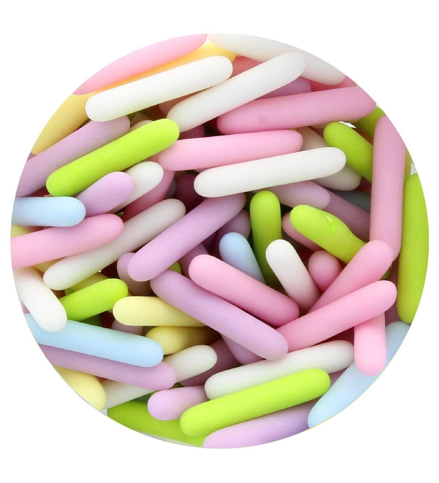 Pastel Matt Macaroni Rods Edible Cupcake Cake Topper Sprinkles (60g) Rods Refreshers Mix